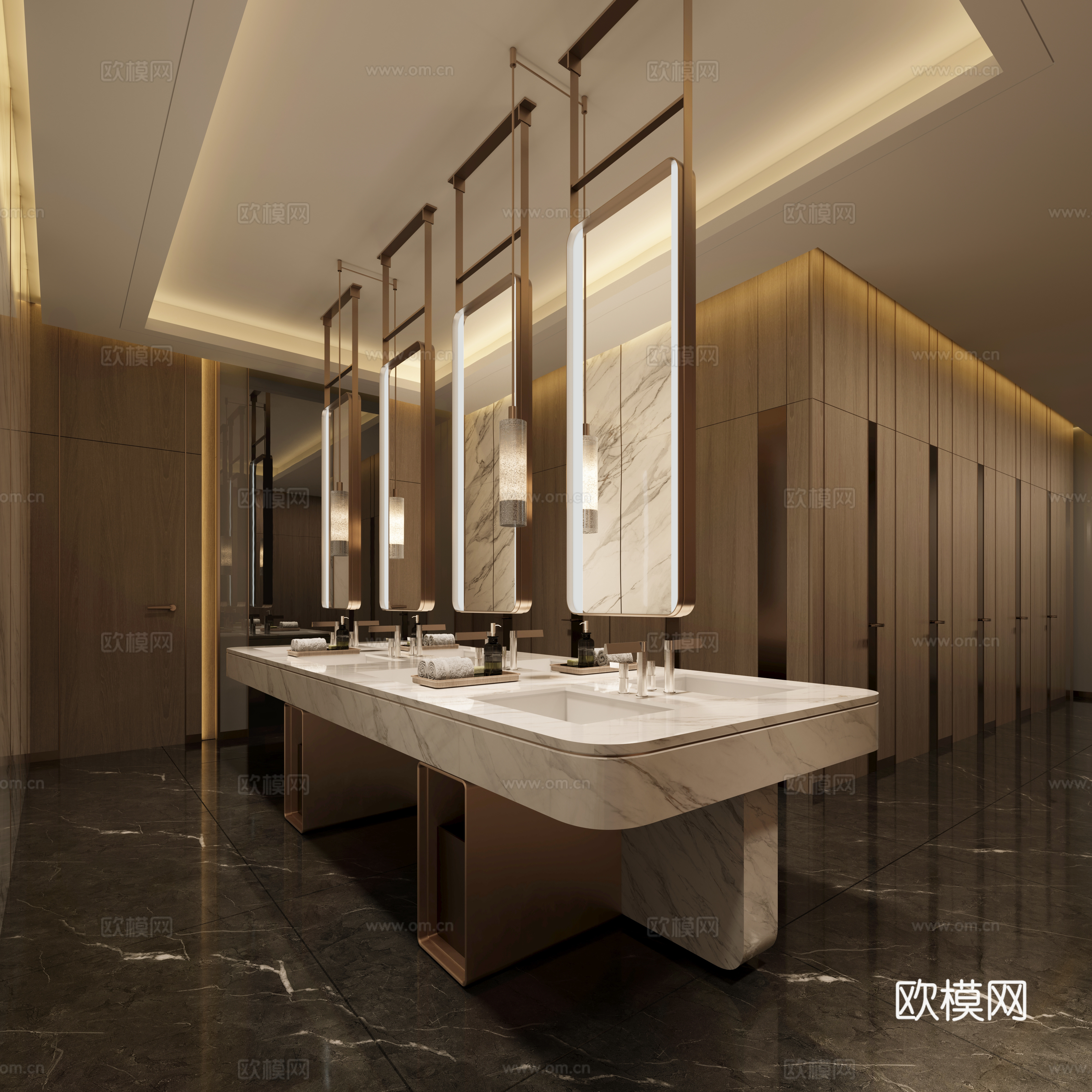 公共卫生间3d模型