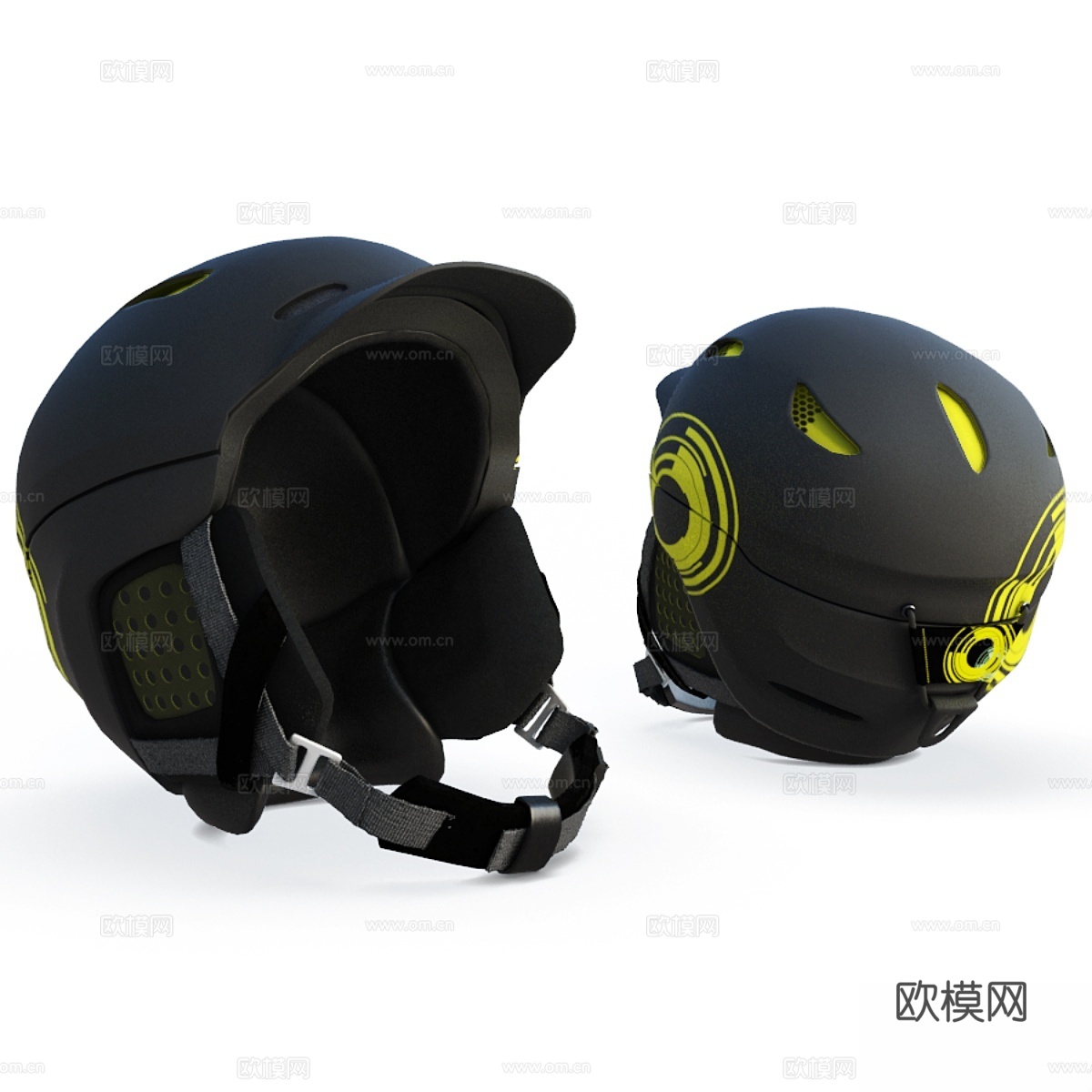 滑雪头盔3d模型