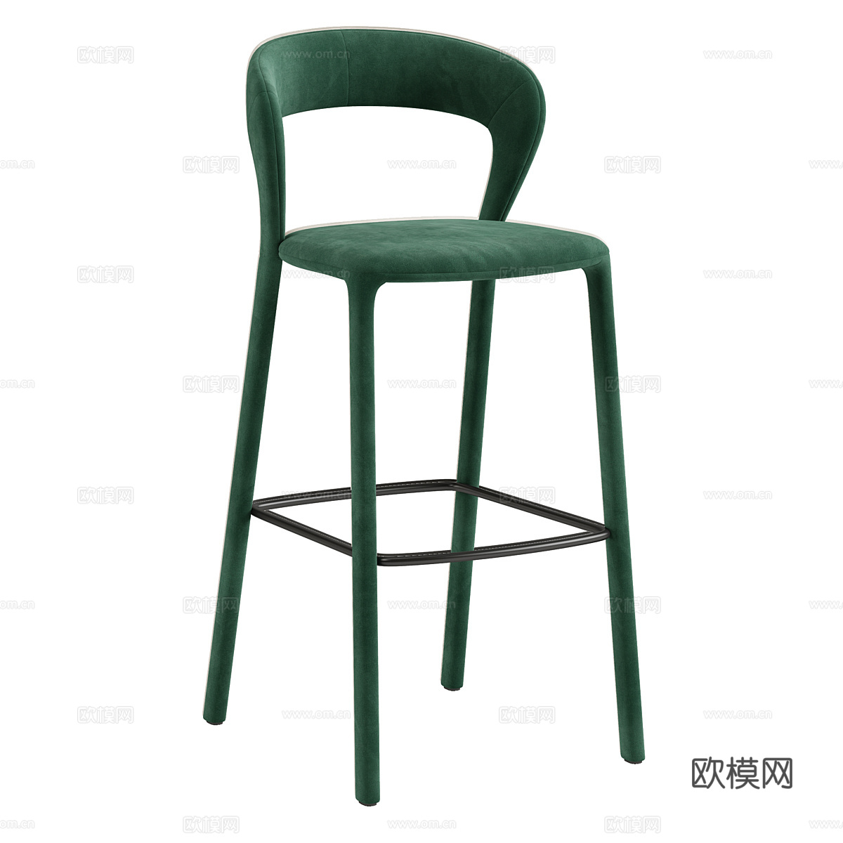 现代意式 Sama 布艺吧台椅3d模型