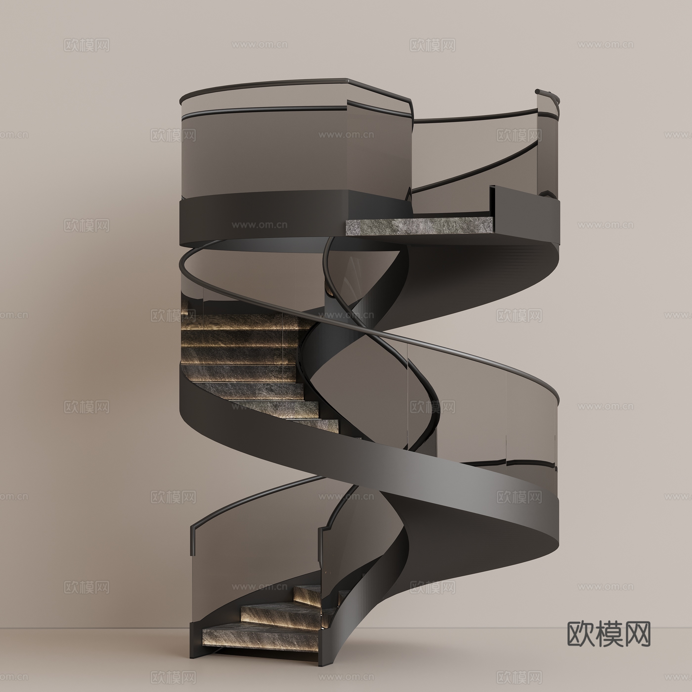 旋转楼梯3d模型