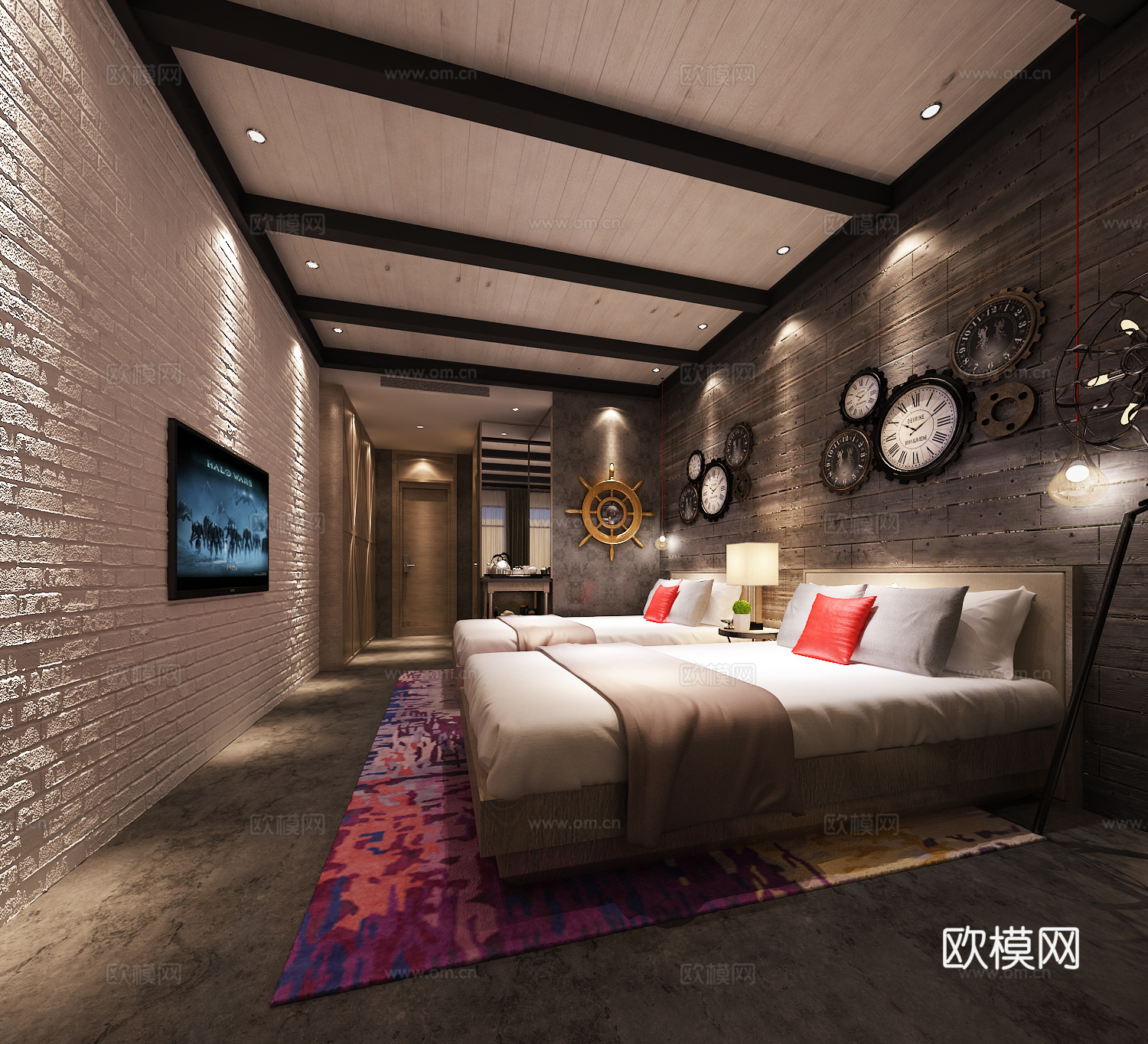 客房免费3d模型
