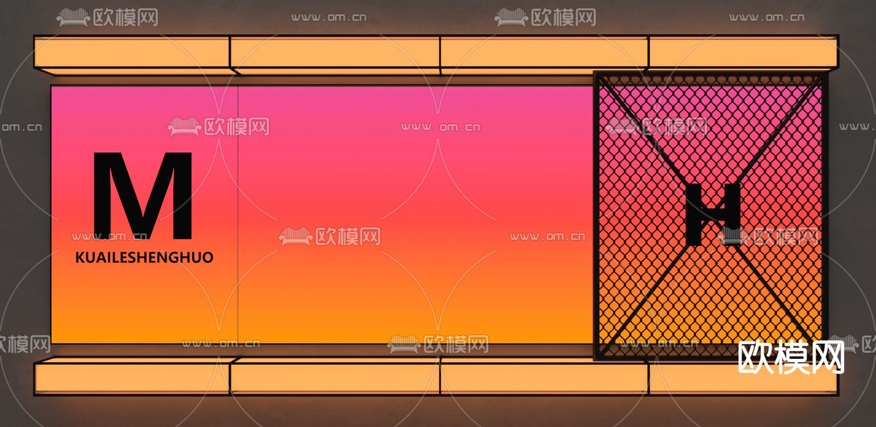 广告灯箱 幻彩灯箱 卡布灯箱3d模型下载