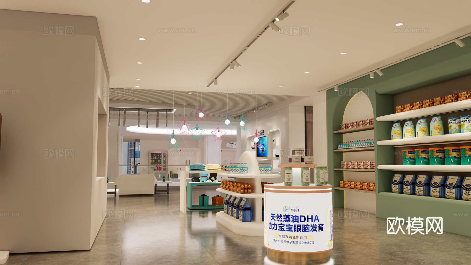 服装 母婴 科技产品 展厅su模型