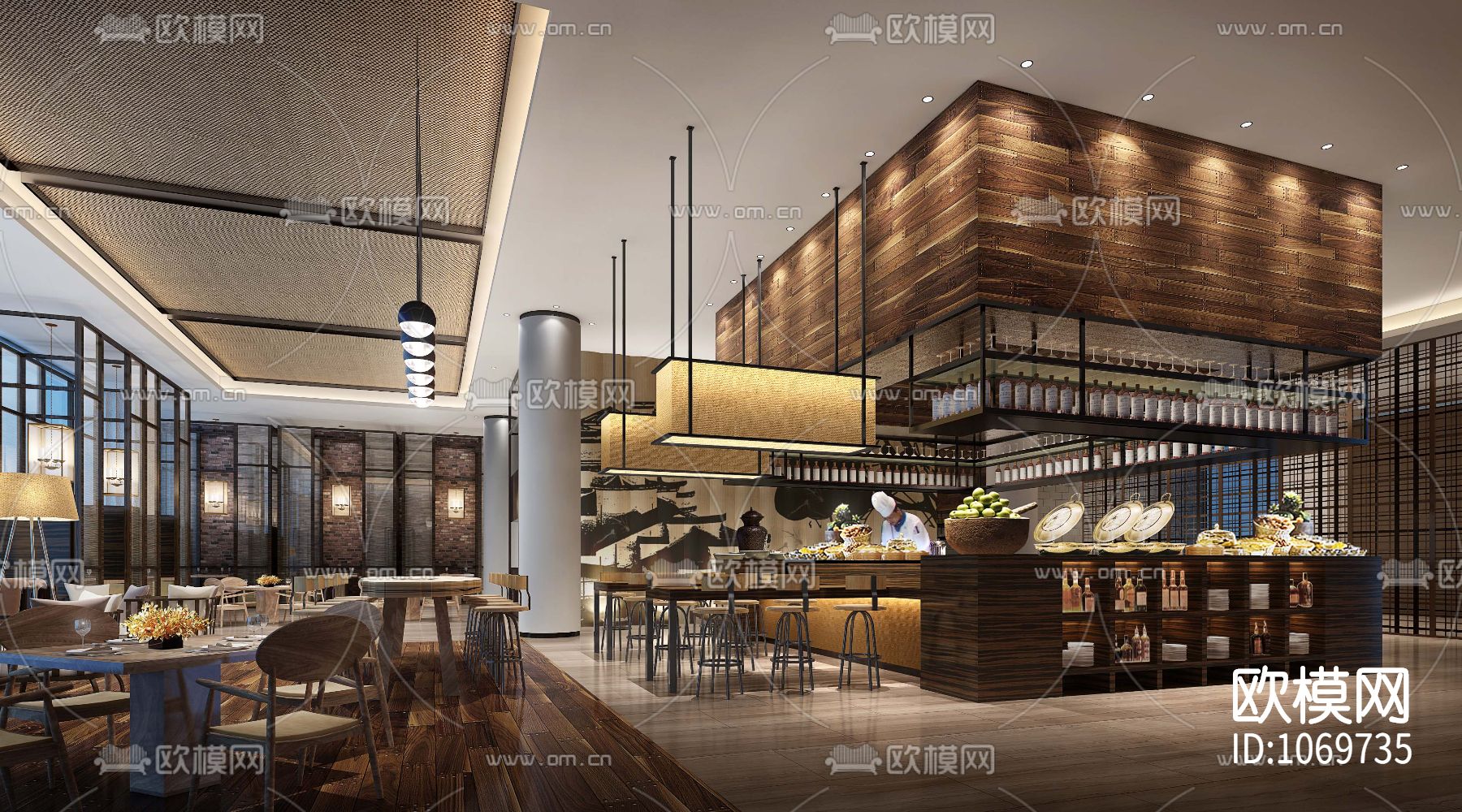 南通希尔顿酒店平面图效果图下载（渲染图1）