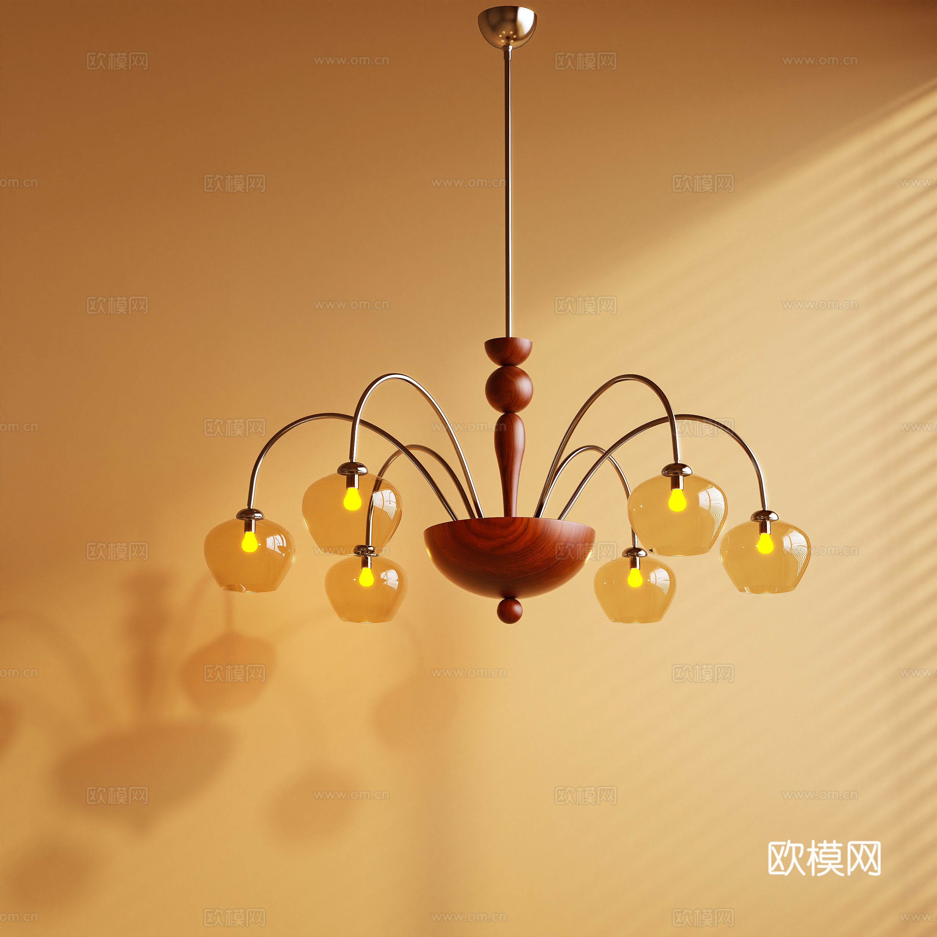 中古风吊灯 装饰灯3d模型