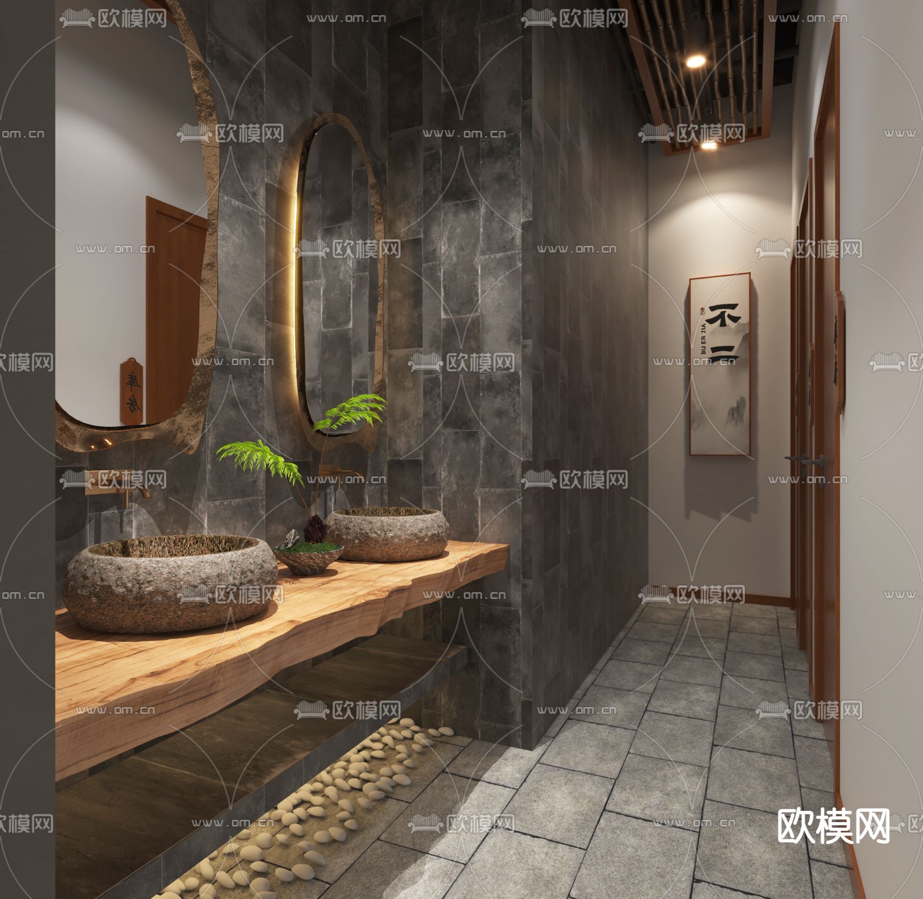 公共卫生间 公厕 公用洗手间3d模型下载