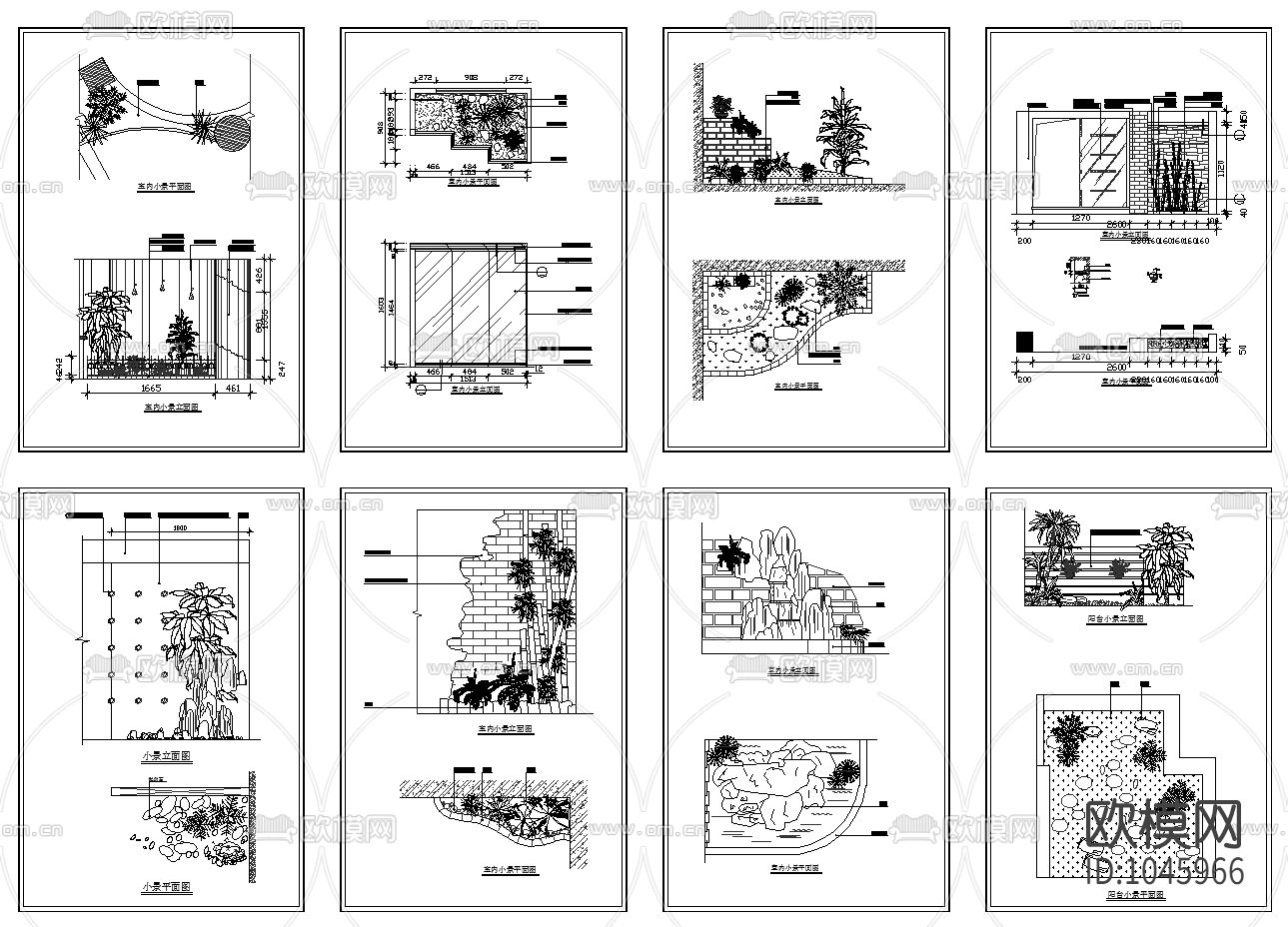 室内景观假山图库下载（渲染图3）
