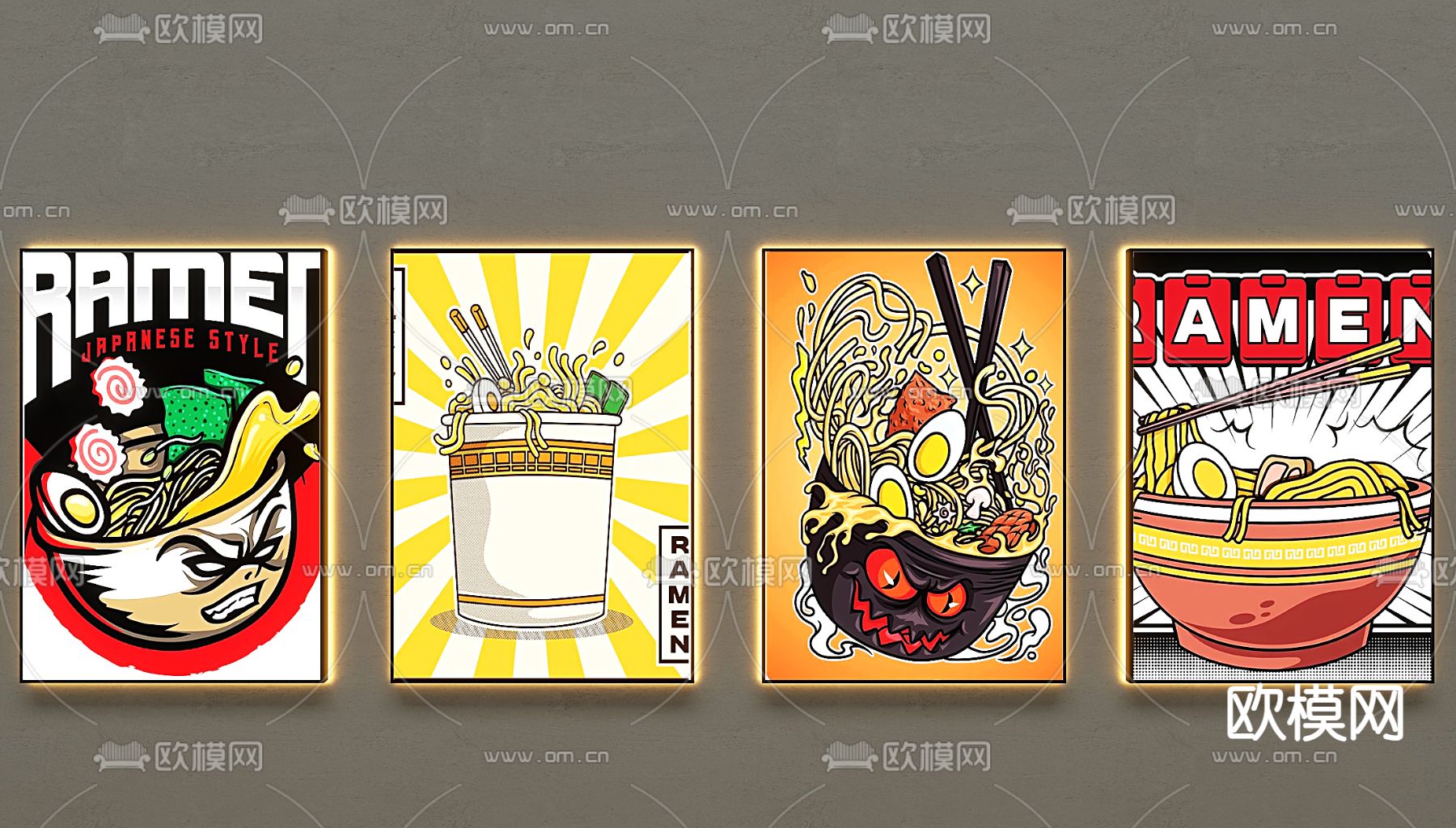 菜牌灯箱 海报灯箱su模型下载（渲染图2）