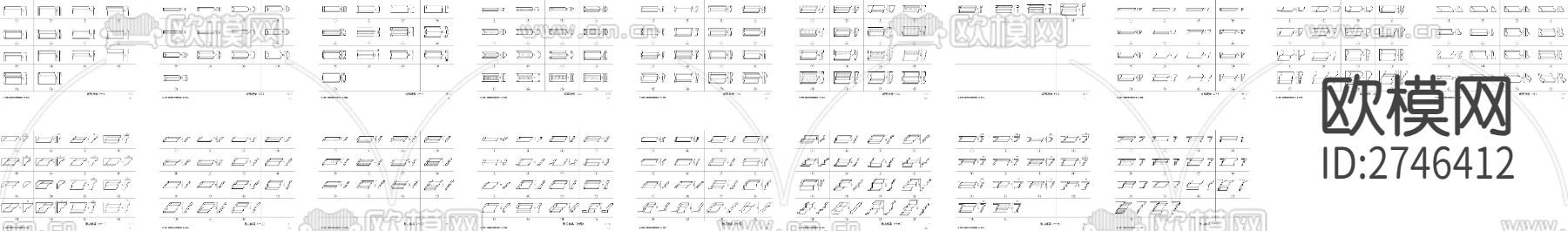 欧式线条cad大样图下载（渲染图2）