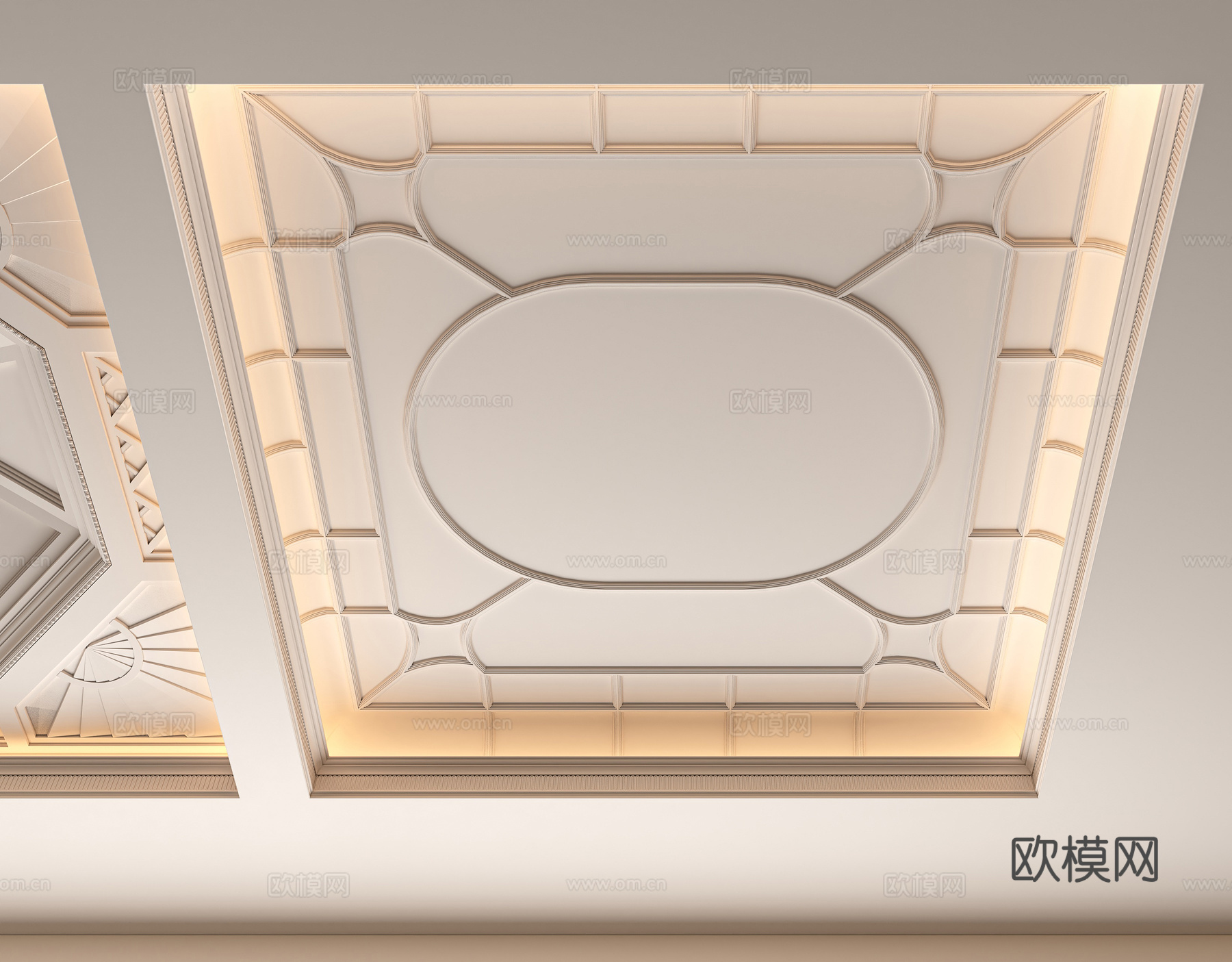 法式吊顶 天花吊顶 石膏吊顶3d模型