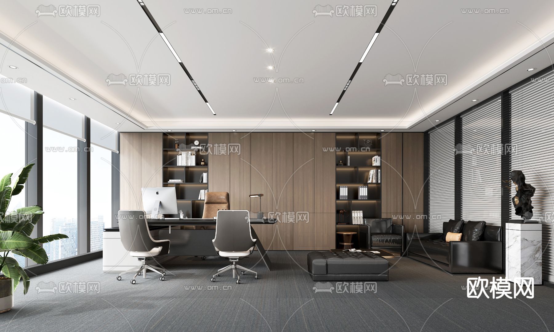 总经理室 董事长室3d模型下载