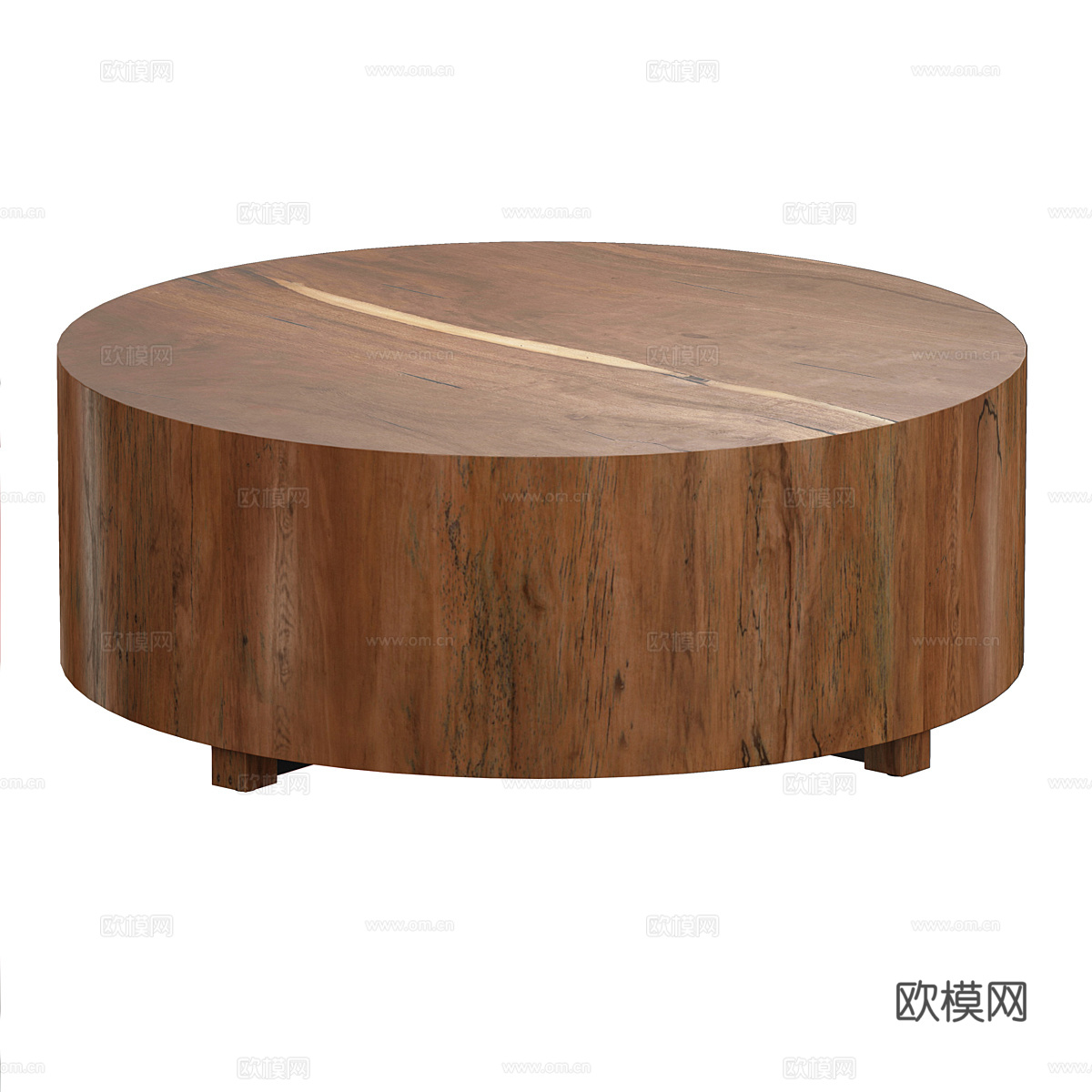 现代意式实木圆茶几3d模型