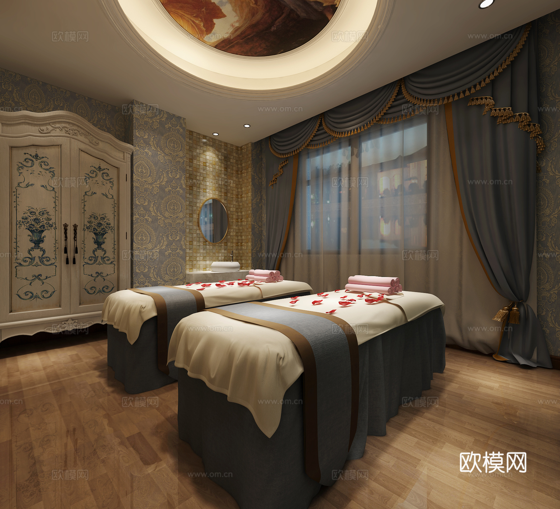 禅意中式包房3d模型