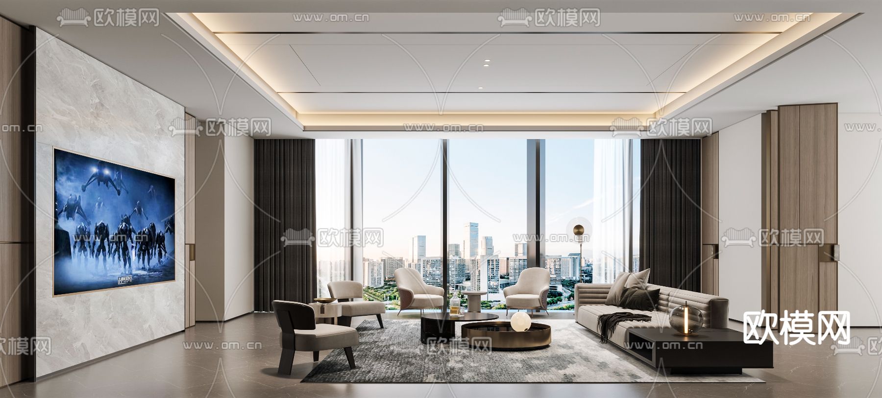 影音室 家庭影院3d模型下载