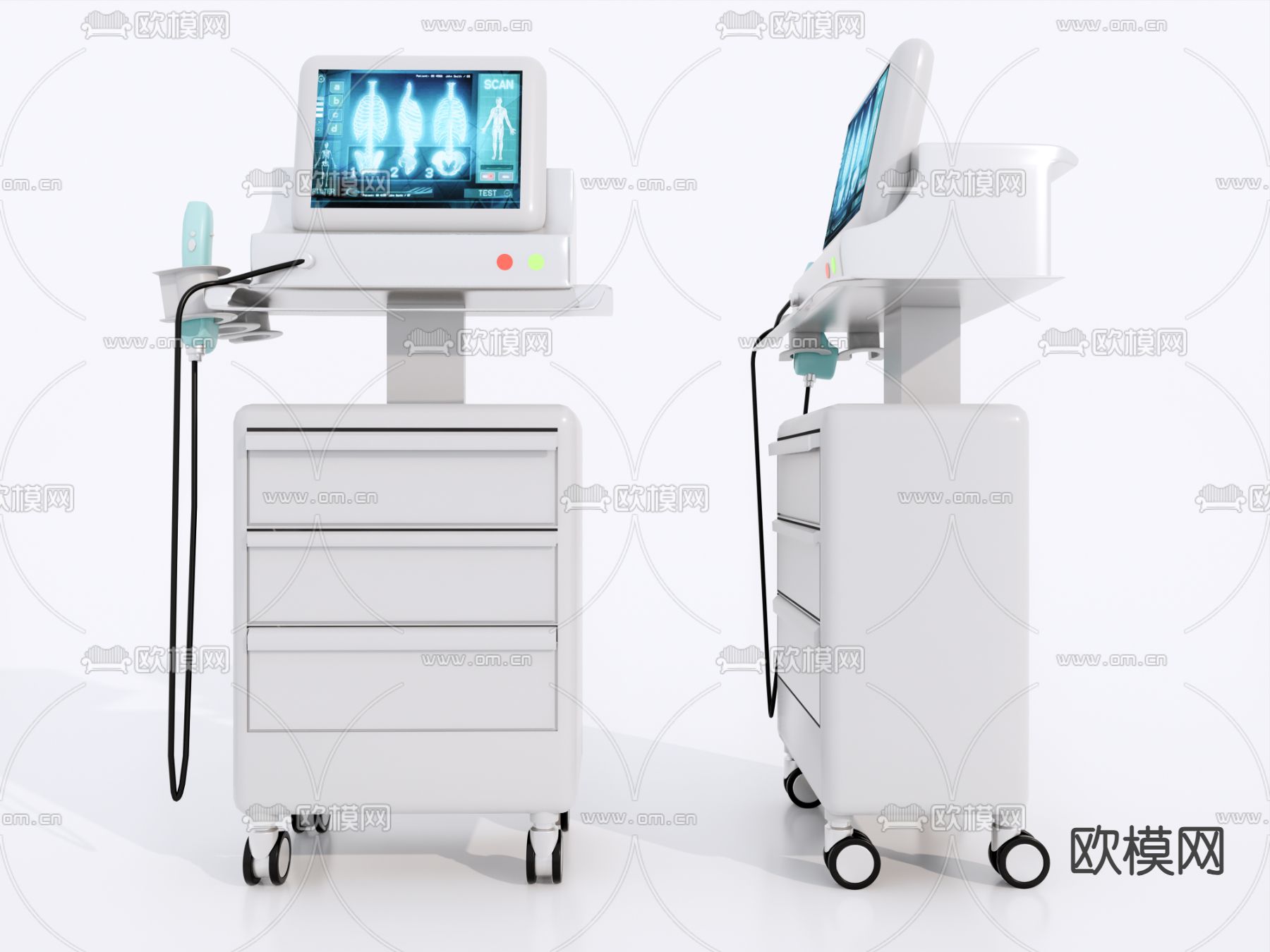 现代医疗器材 医疗仪器su模型