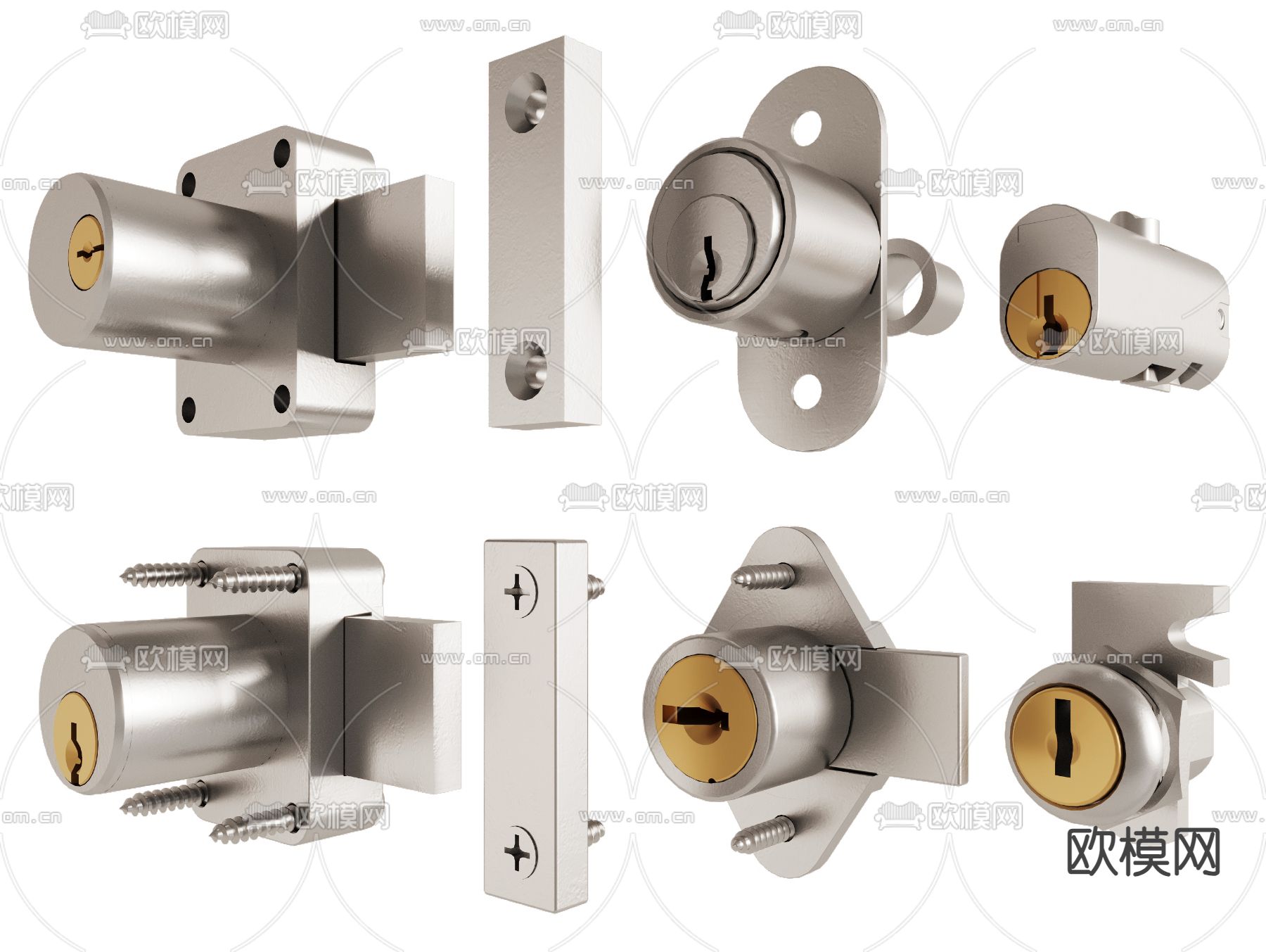 门锁 锁具 锁芯 抽屉锁su模型