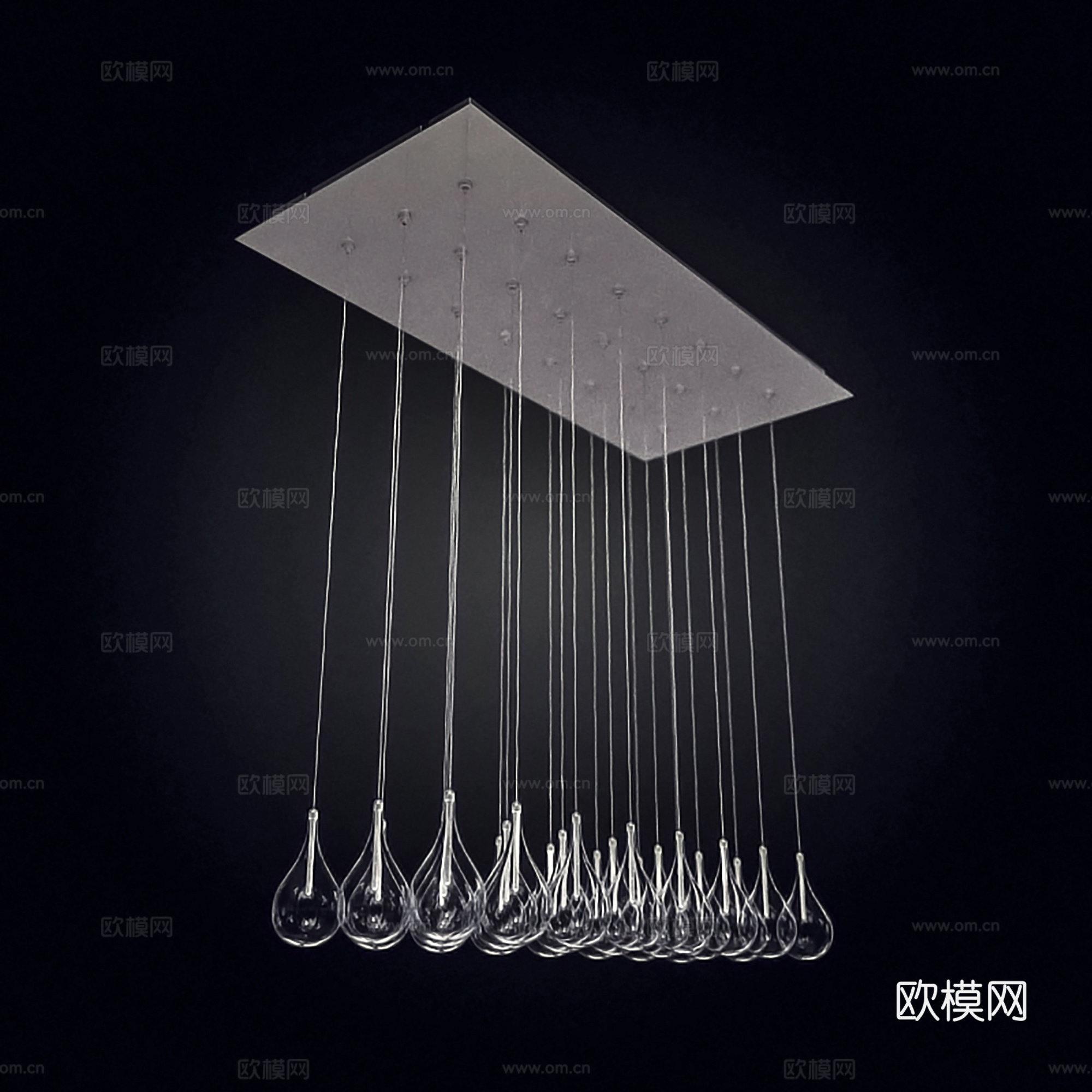 现代吊灯  玻璃吊灯  创意小吊灯su模型