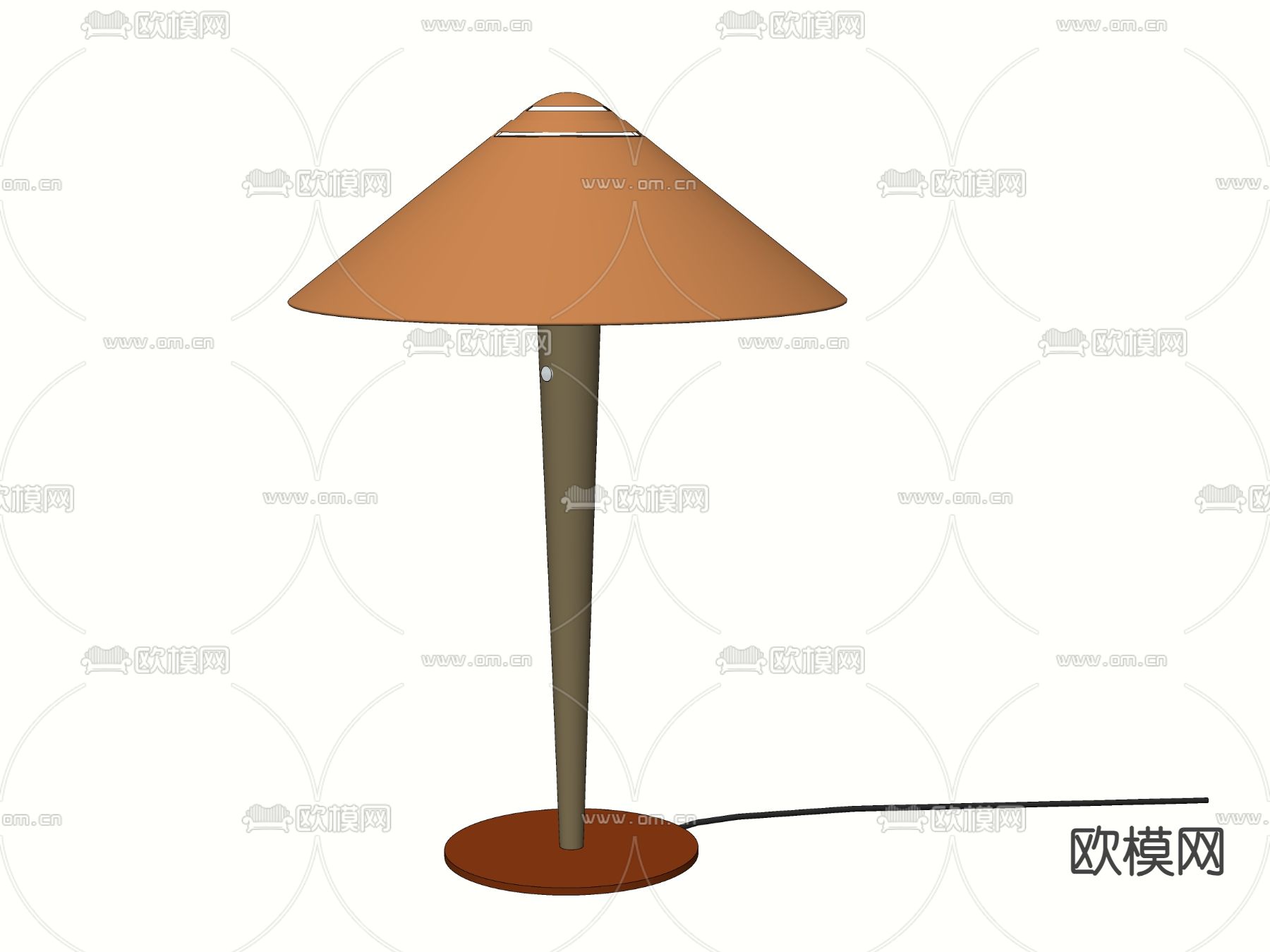 北欧台灯su模型下载（渲染图2）