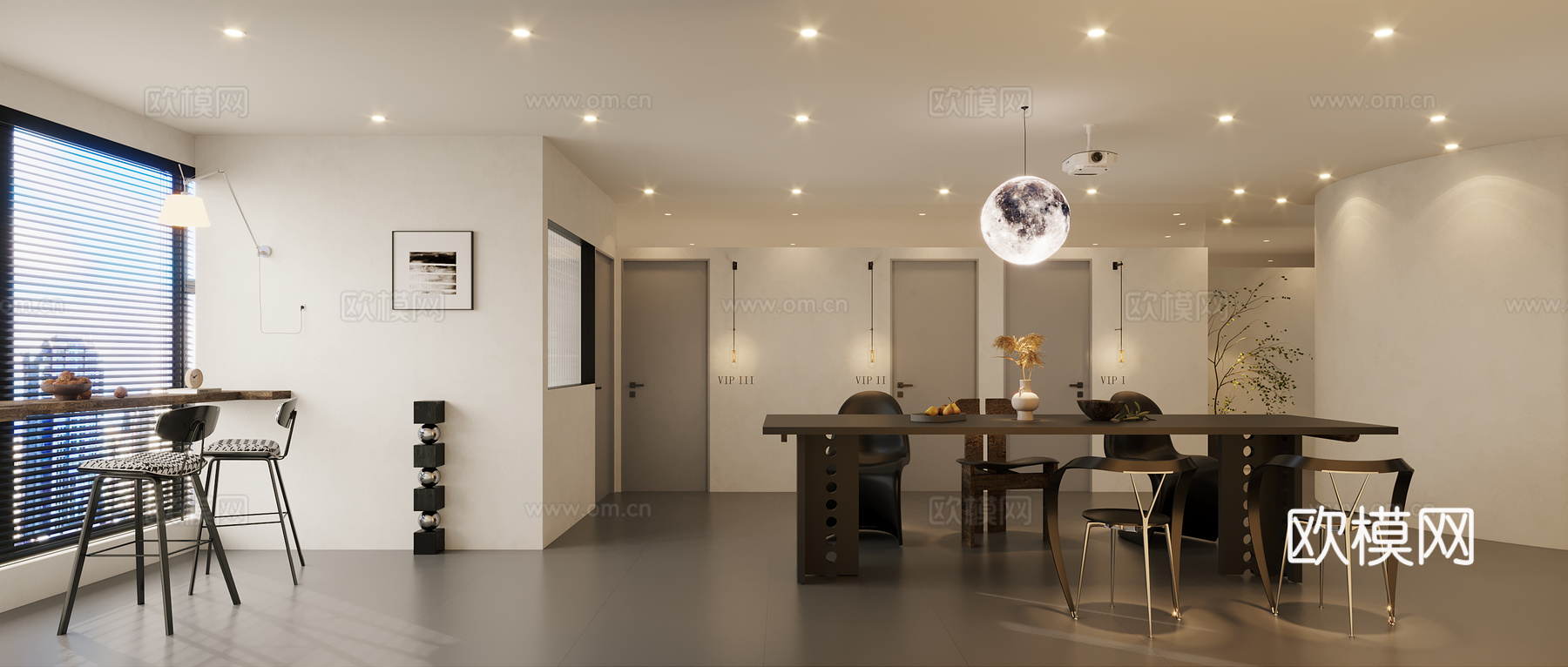 意式美容店3d模型