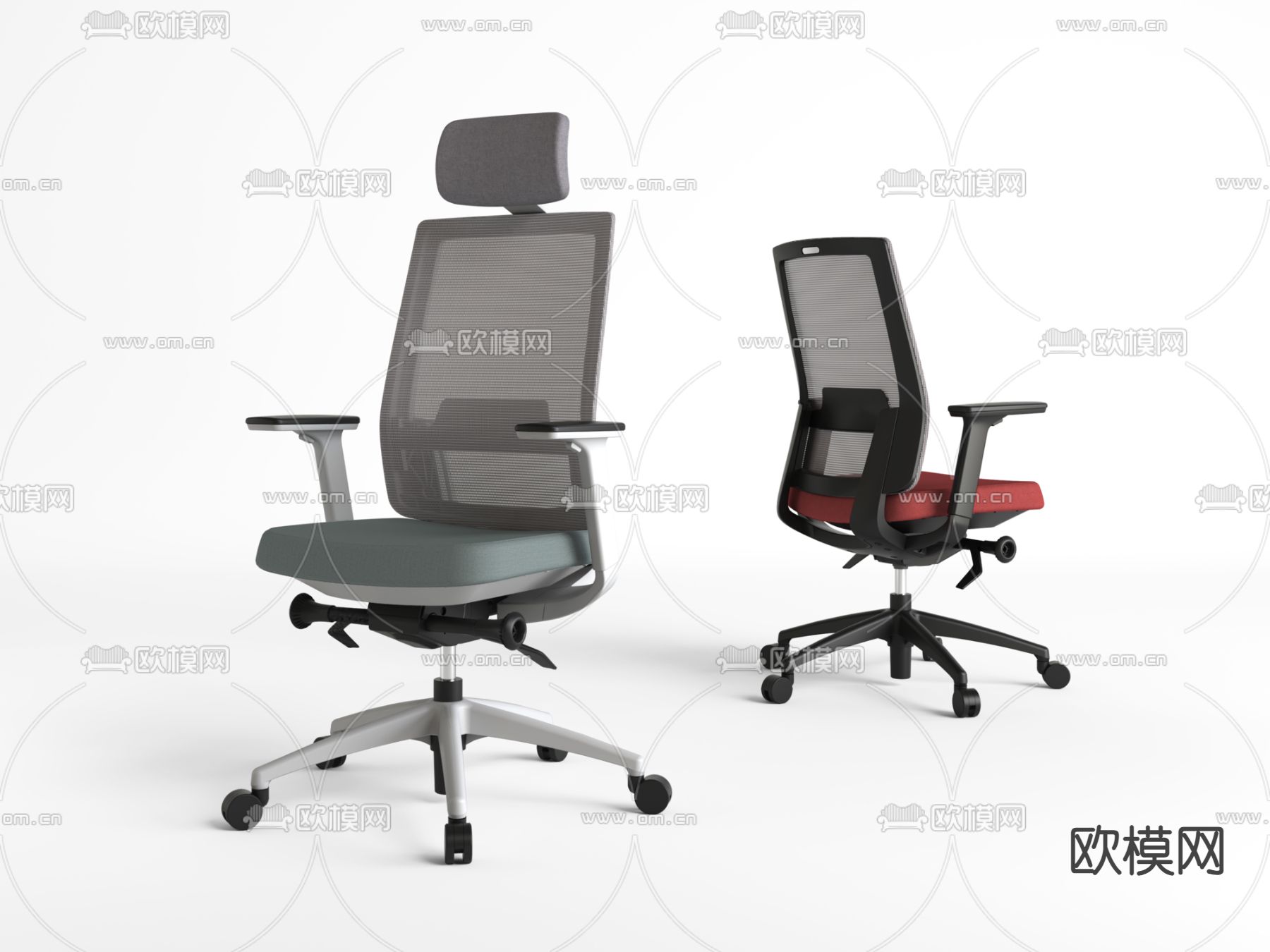 办公椅 职员椅 主管椅 会议椅3d模型下载