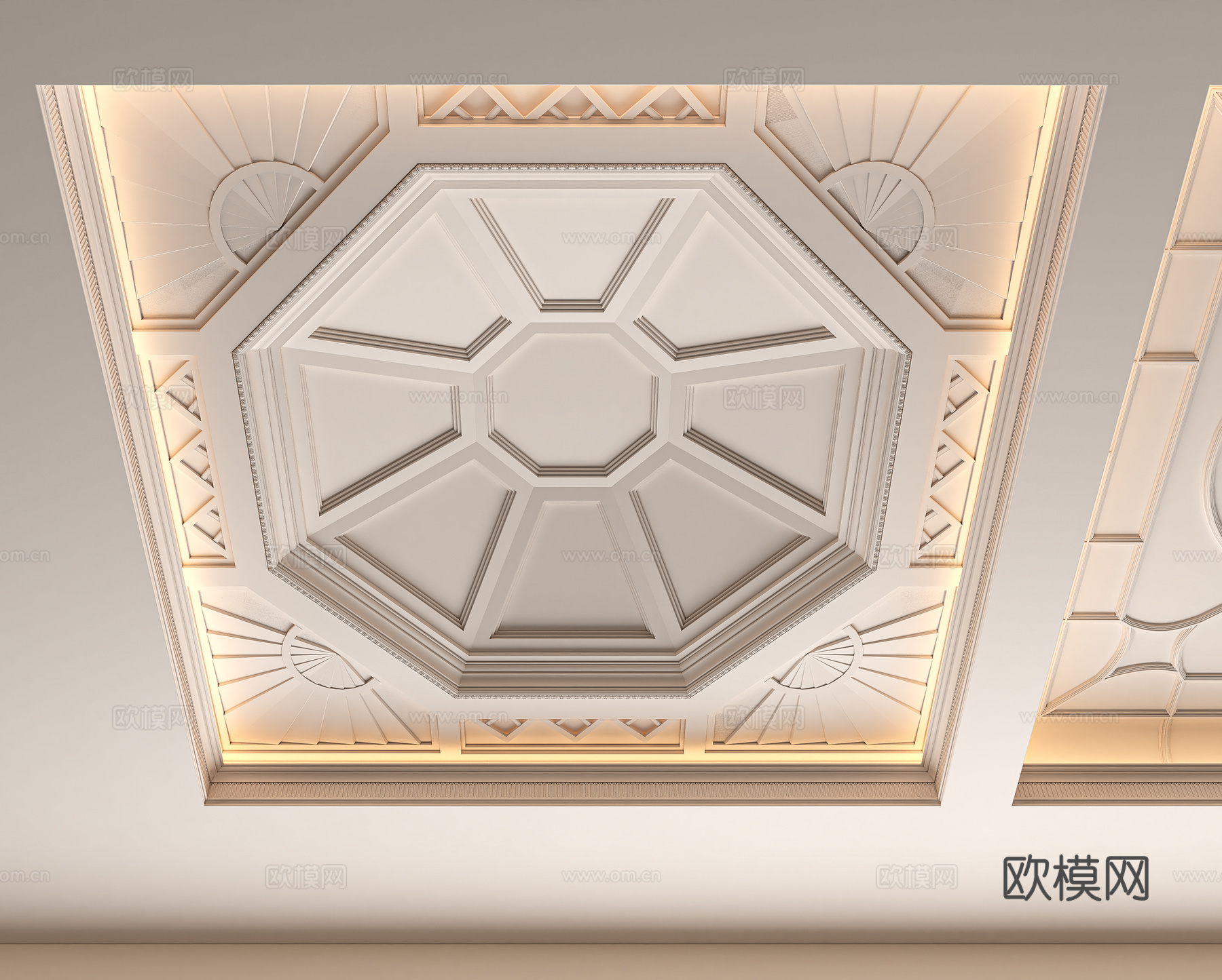 法式吊顶 天花吊顶 石膏吊顶3d模型
