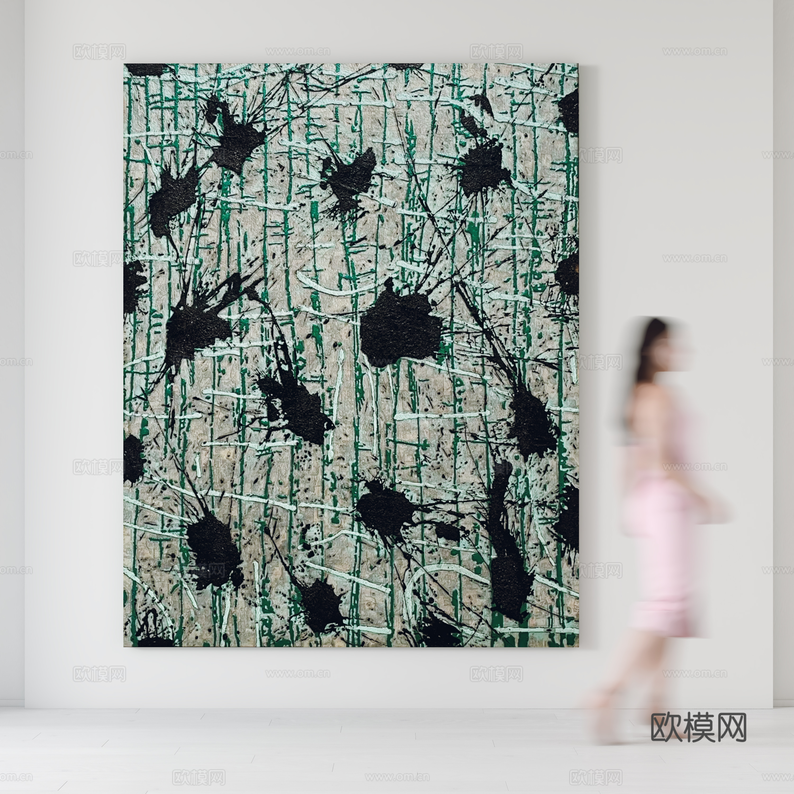 现代挂画 装饰画 客厅挂画 玄关挂画 人物3d模型