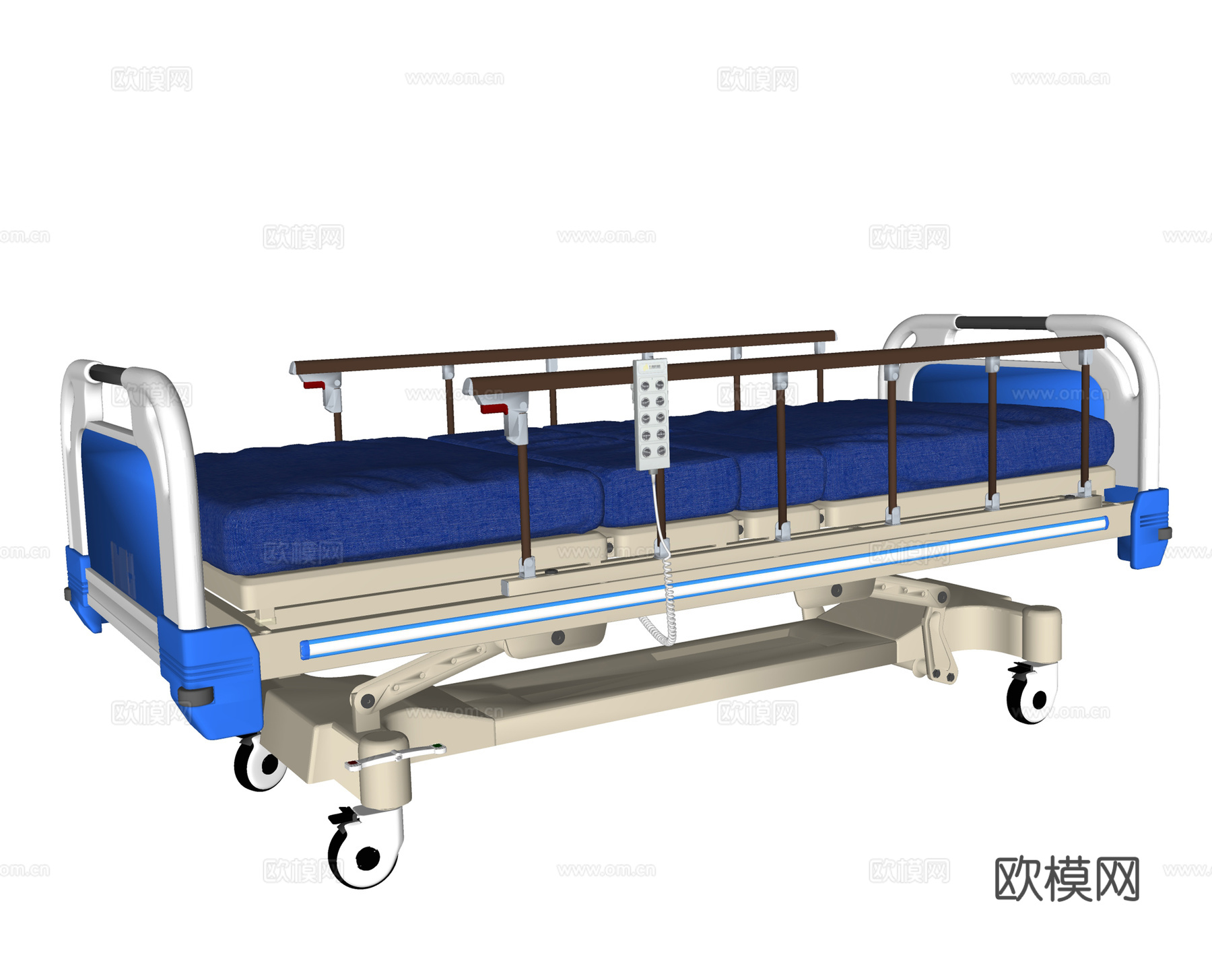 现代医院病床su模型