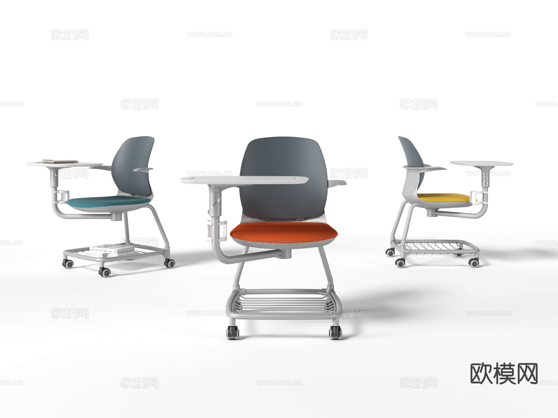 培训椅 办公椅 洽谈椅su模型下载（渲染图4）