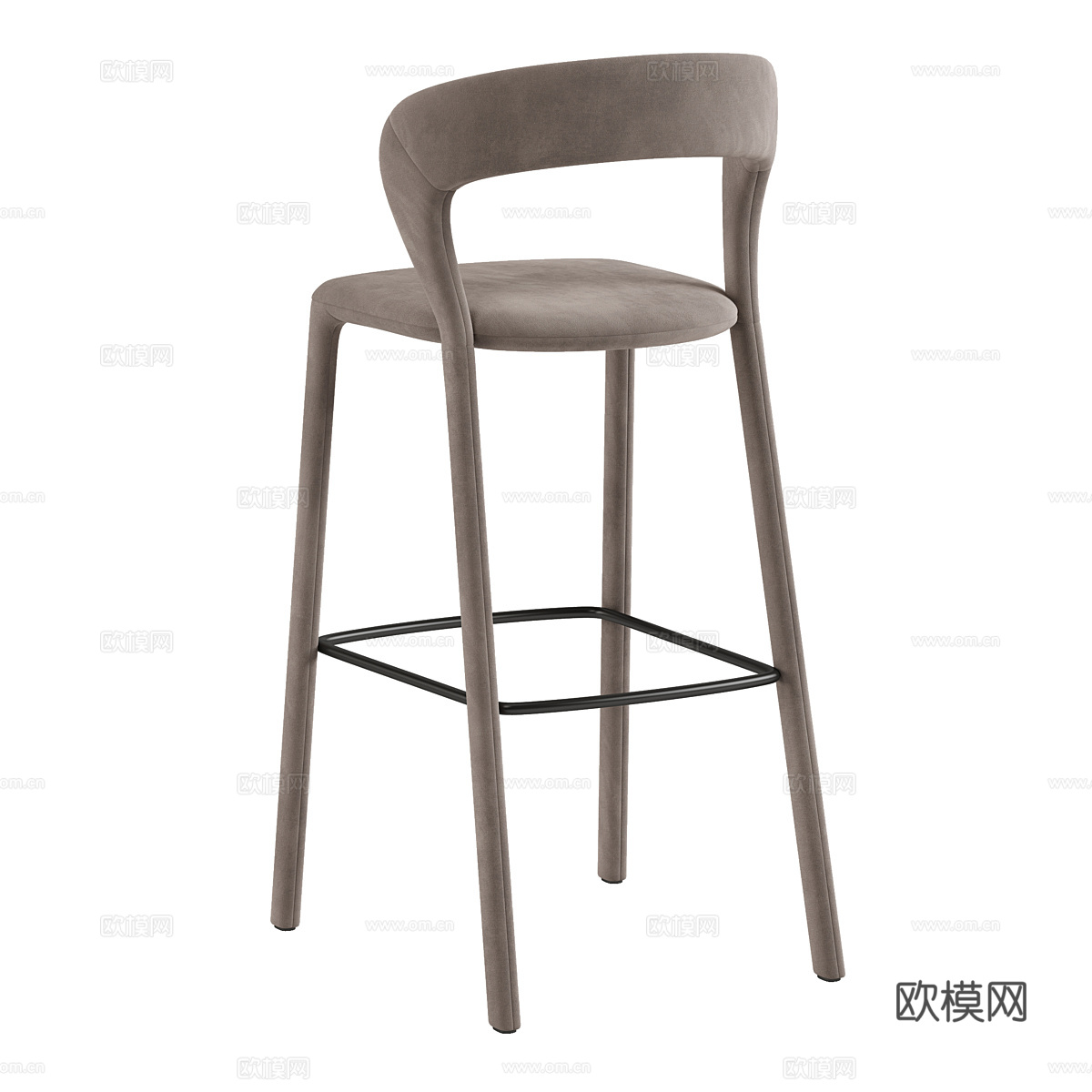现代意式 Sama 布艺吧台椅3d模型