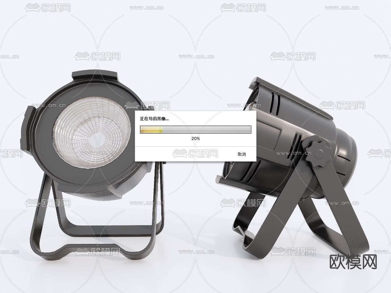 现代舞台灯 追光灯 投光灯 舞美设备 户外灯具 补光灯su模型