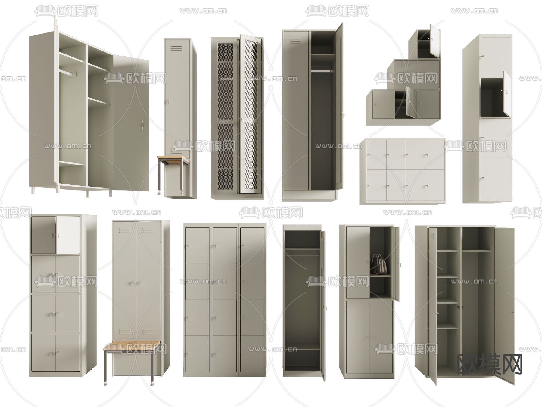 资料柜 档案柜su模型下载（渲染图2）