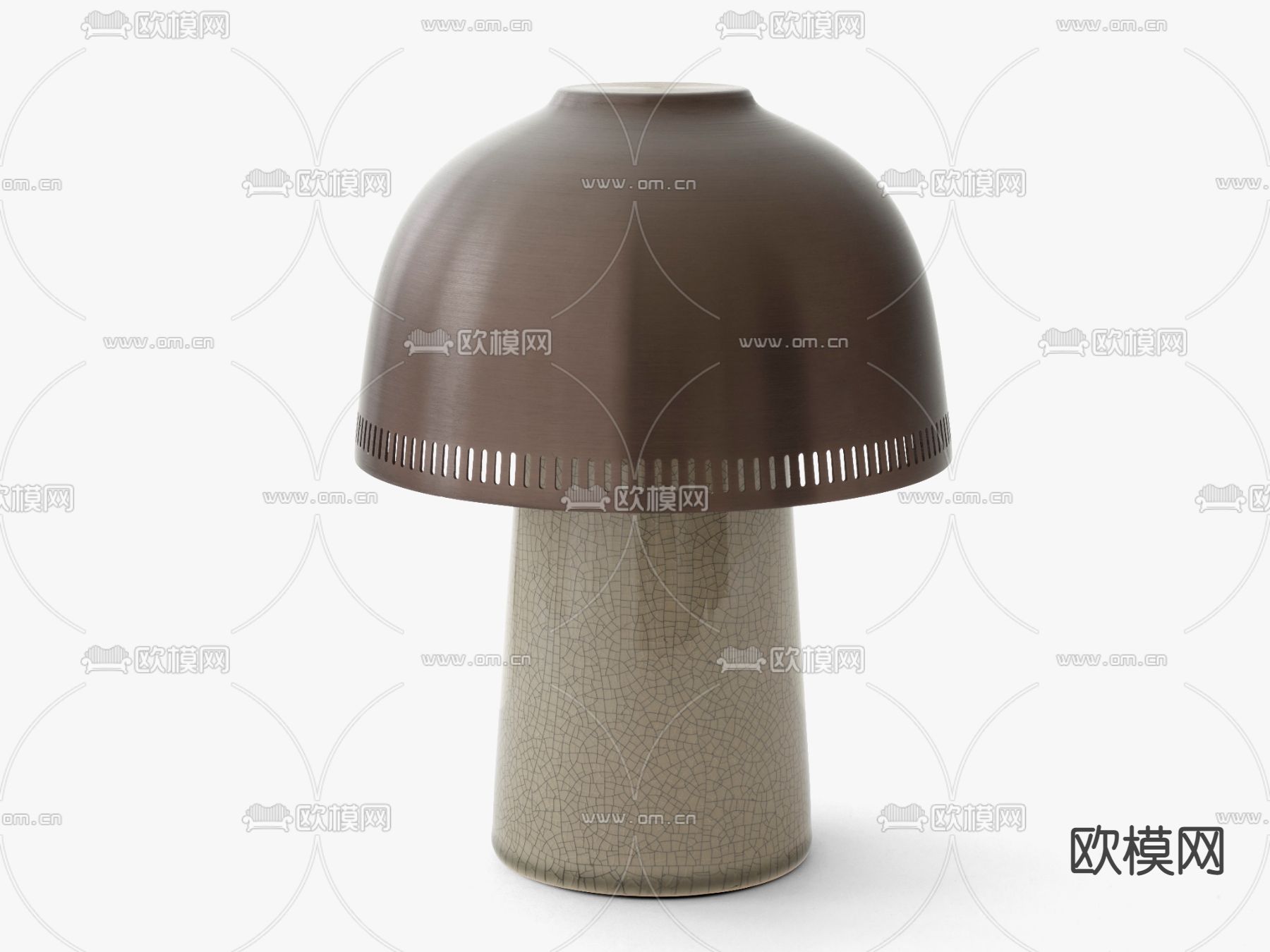 北欧蘑菇台灯su模型下载（渲染图1）