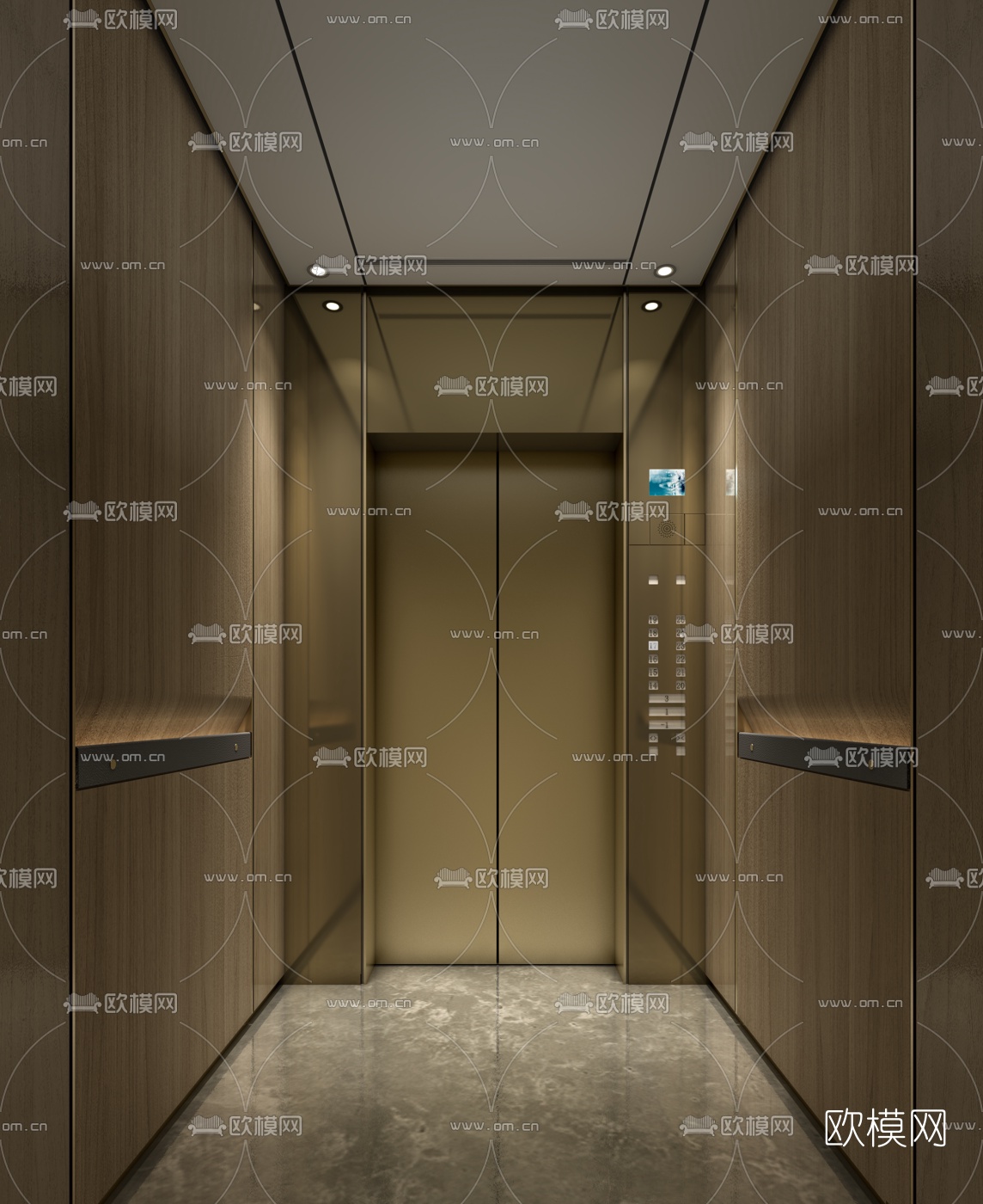 现代电梯3D模型下载