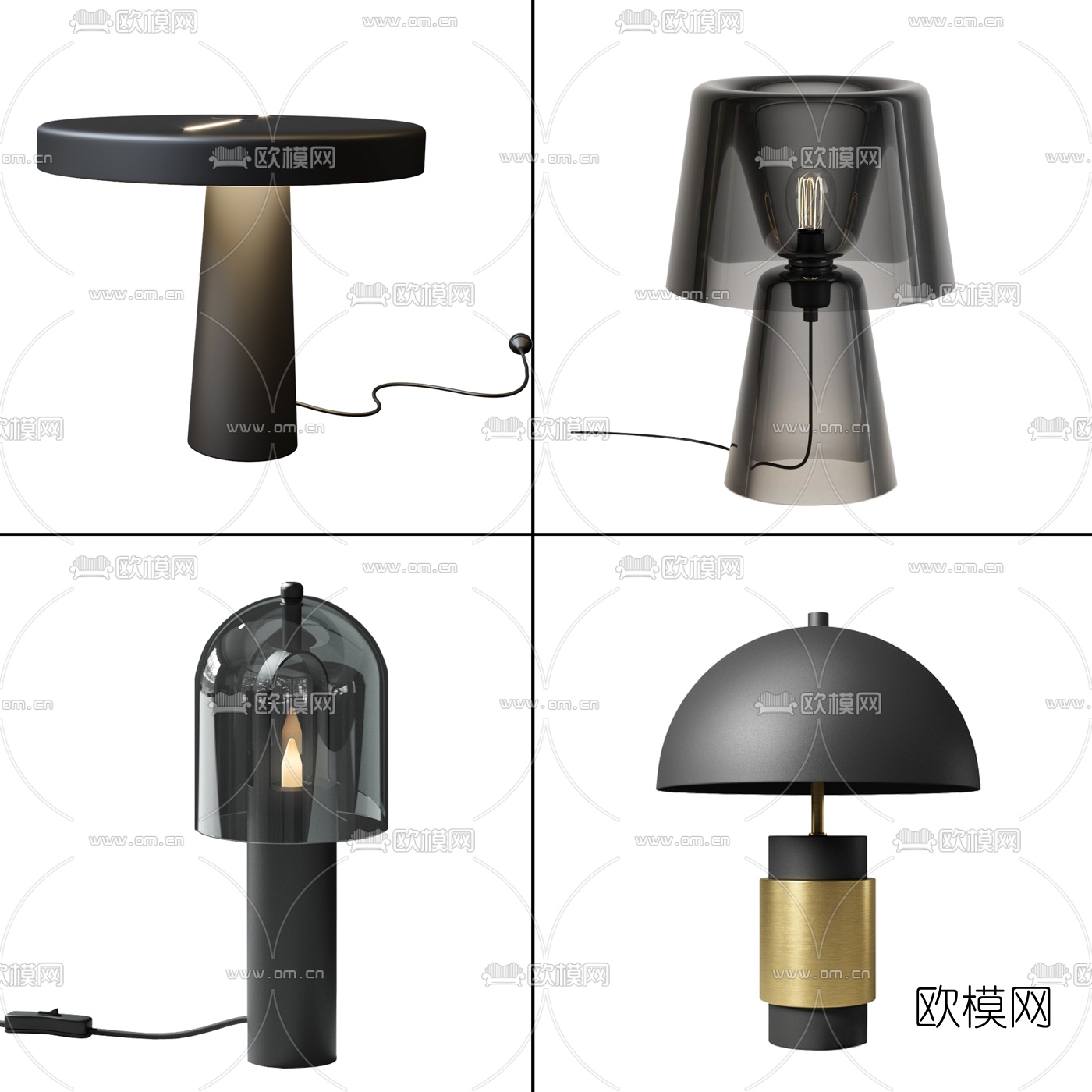 现代时尚台灯3d模型下载