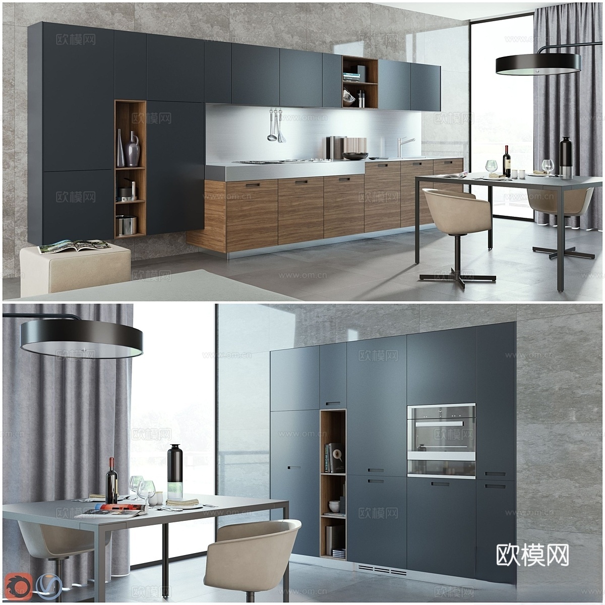 Poliform Kyton Varenna厨房3d模型