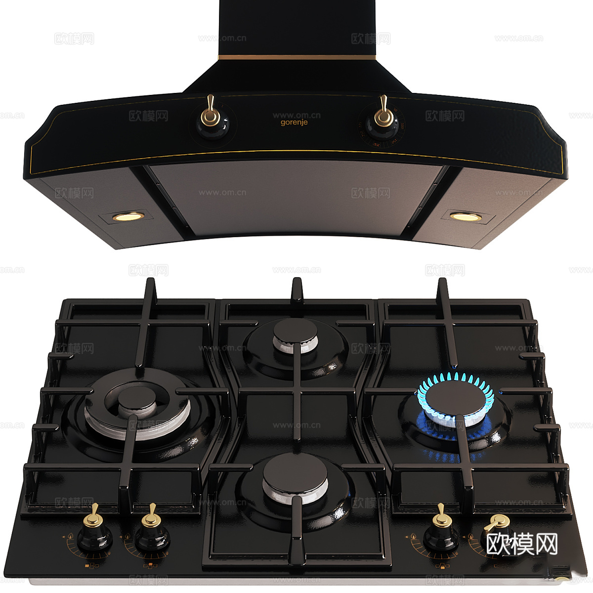 美式厨房电器3d模型