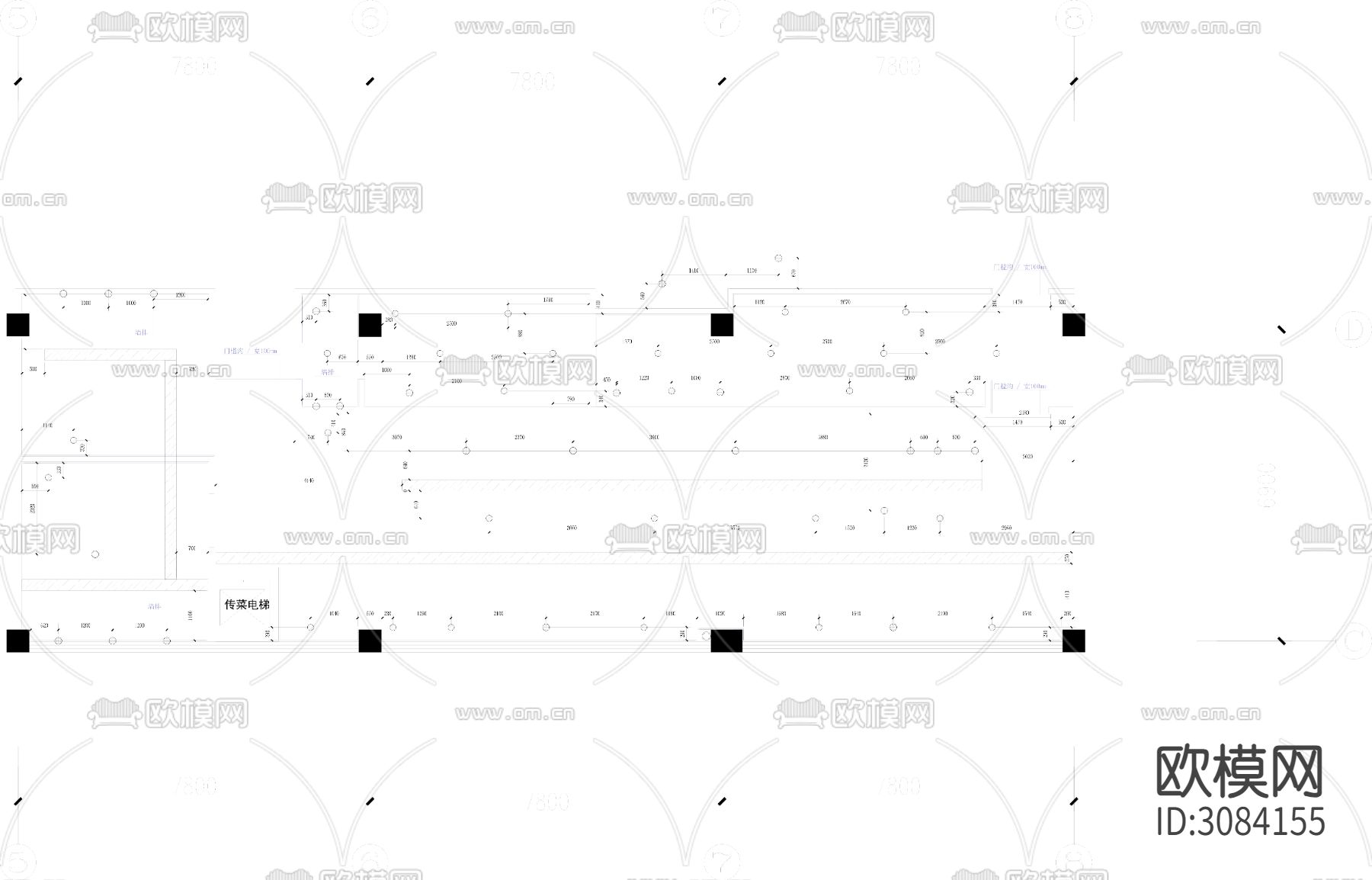 厨房最全图cad大样图下载（渲染图4）