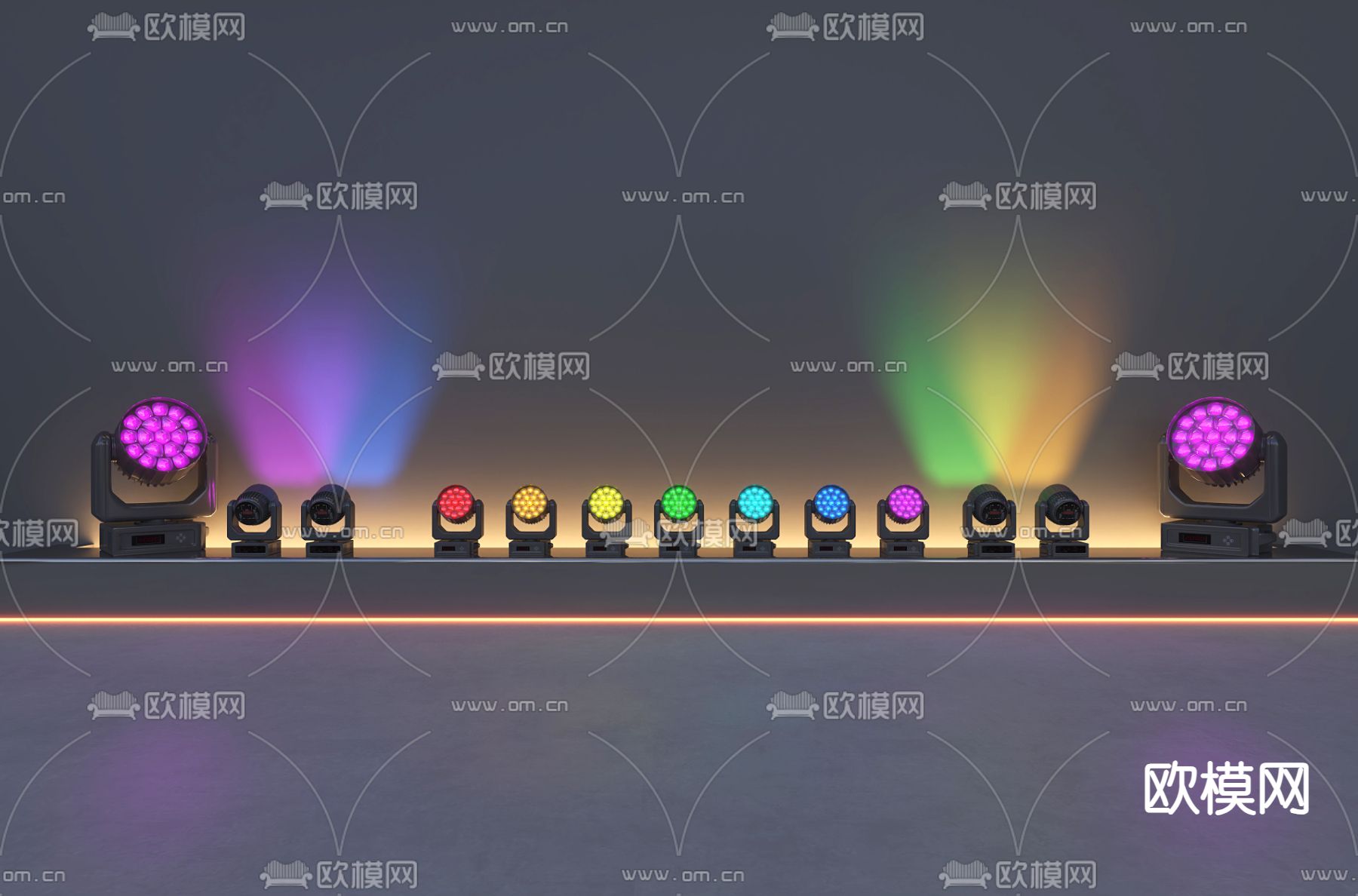 舞台灯 展厅射灯 氛围灯3d模型下载