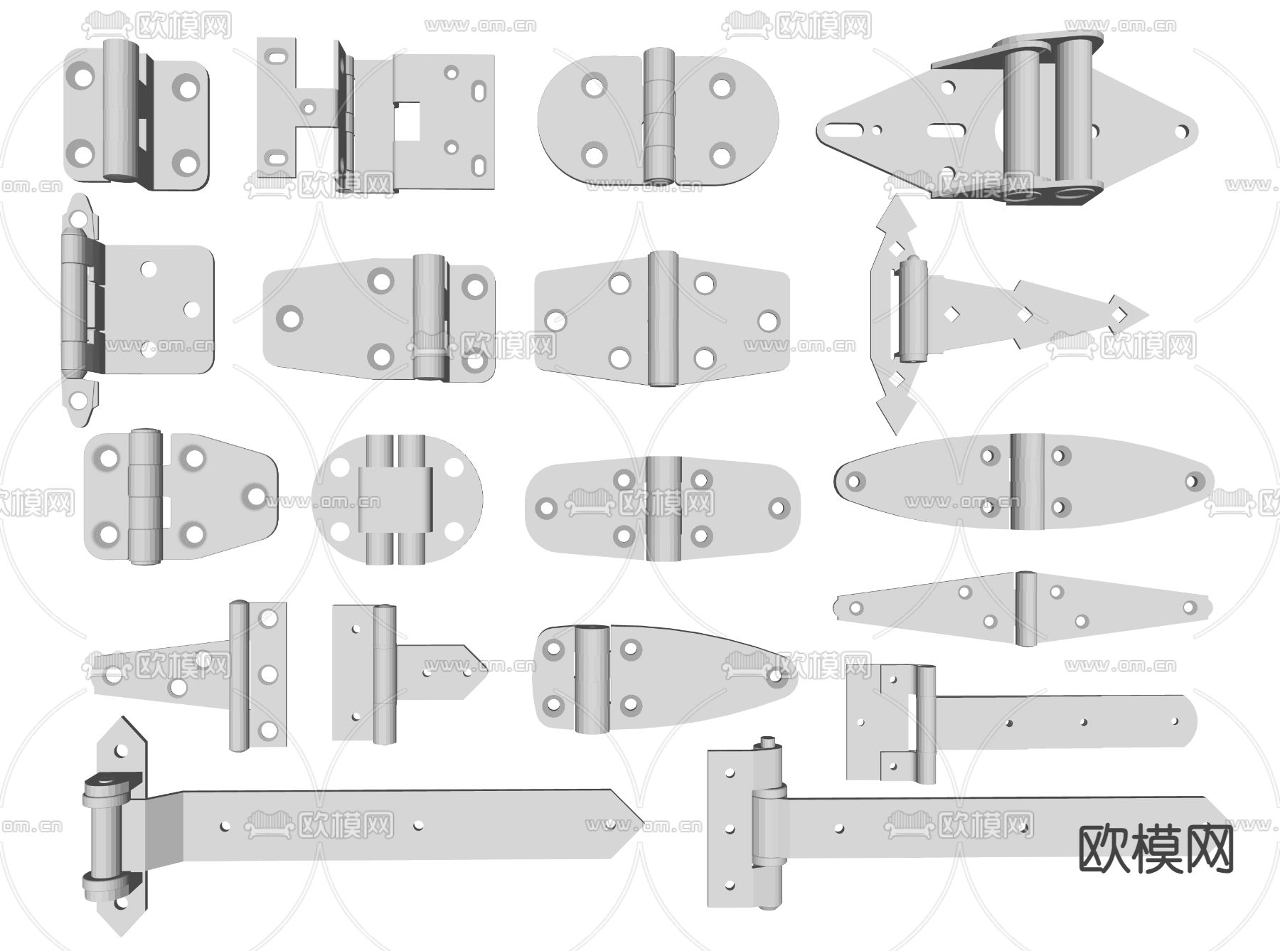 合页 铰链 门页su模型