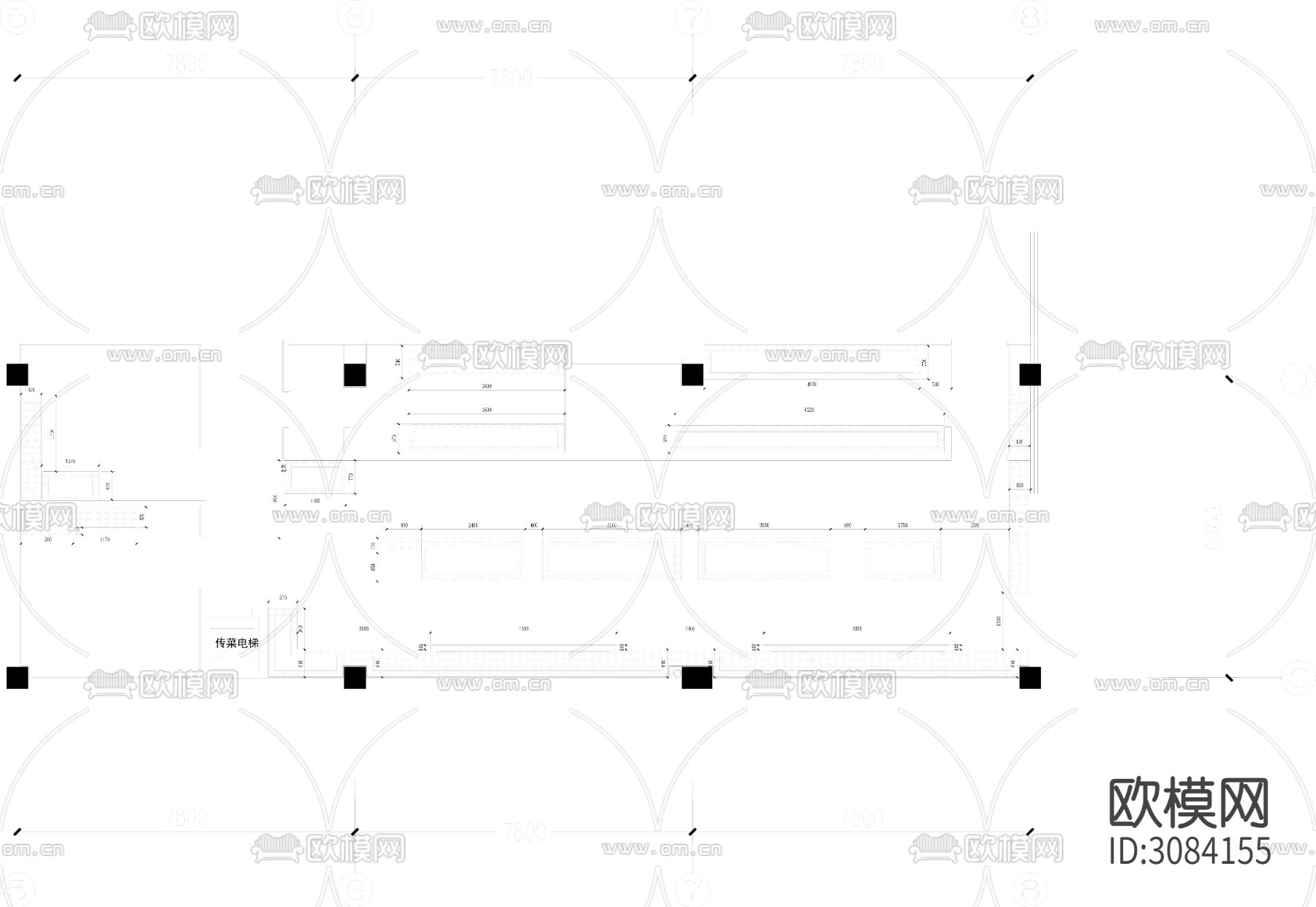 厨房最全图cad大样图下载（渲染图2）