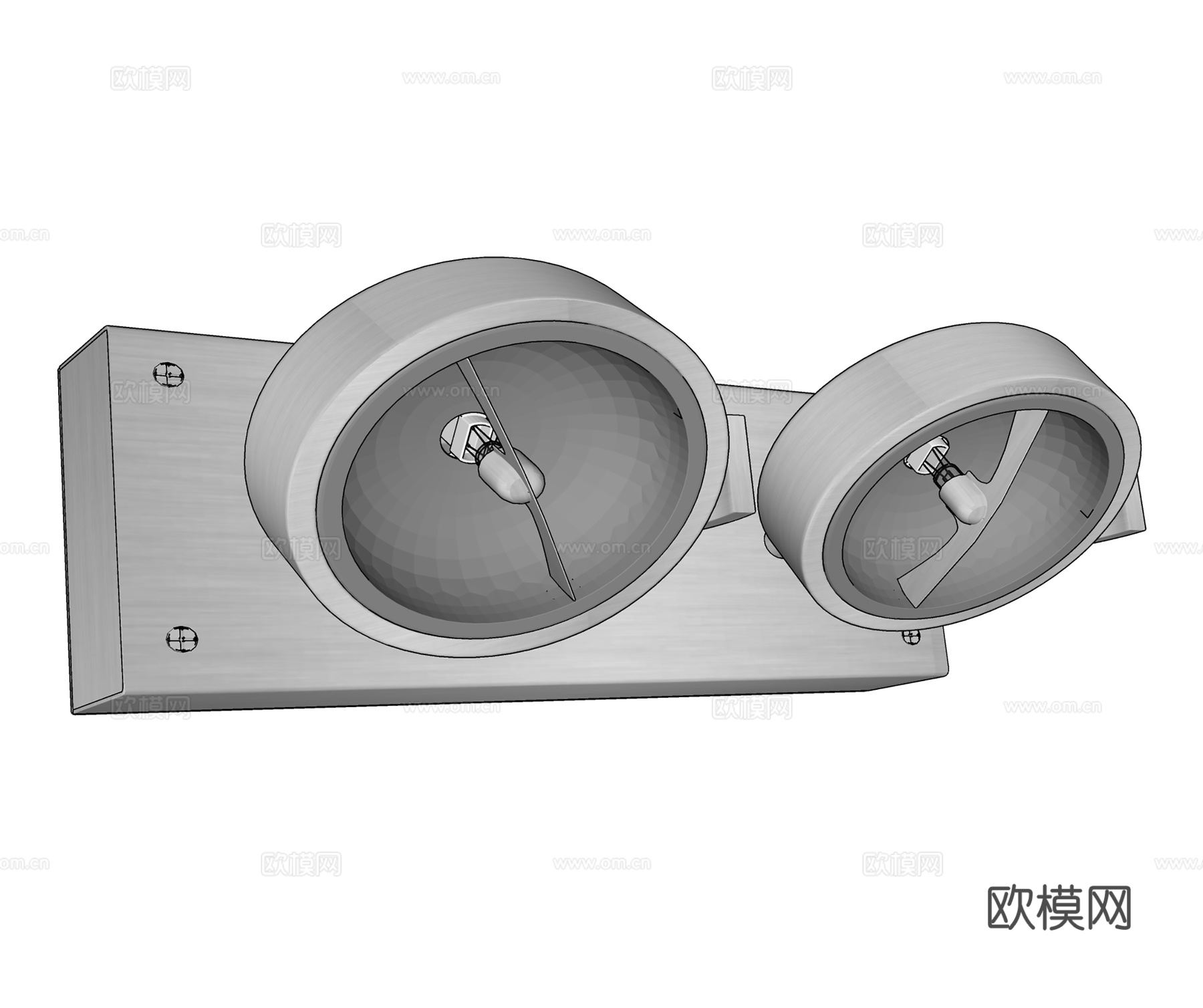 工业风舞台灯  楼道壁灯  安全出口灯su模型