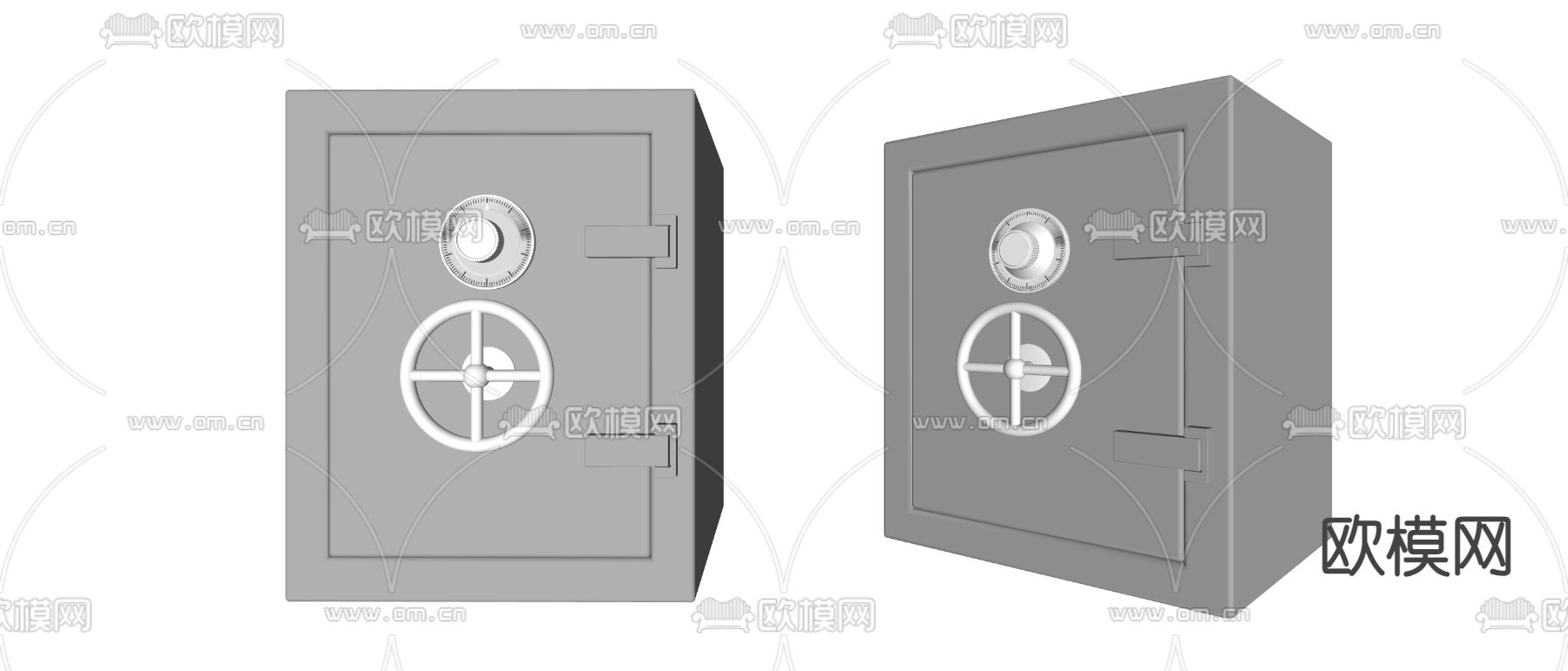 现代保险柜 密码柜 保险箱su模型