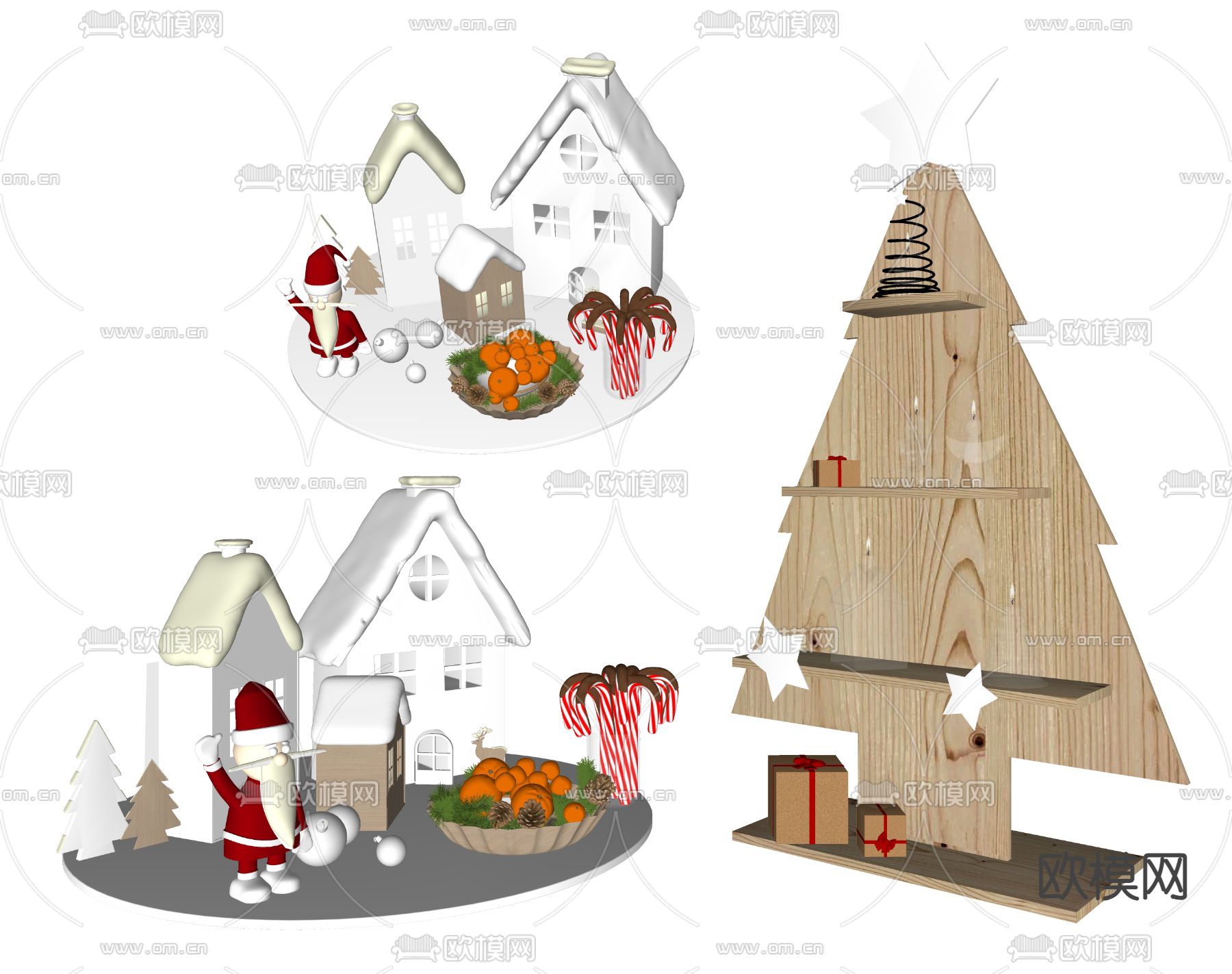 圣诞节装饰 节日摆件su模型
