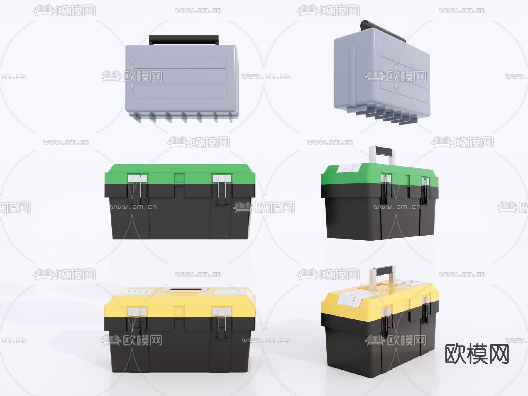 现代五金工具箱 手提箱su模型