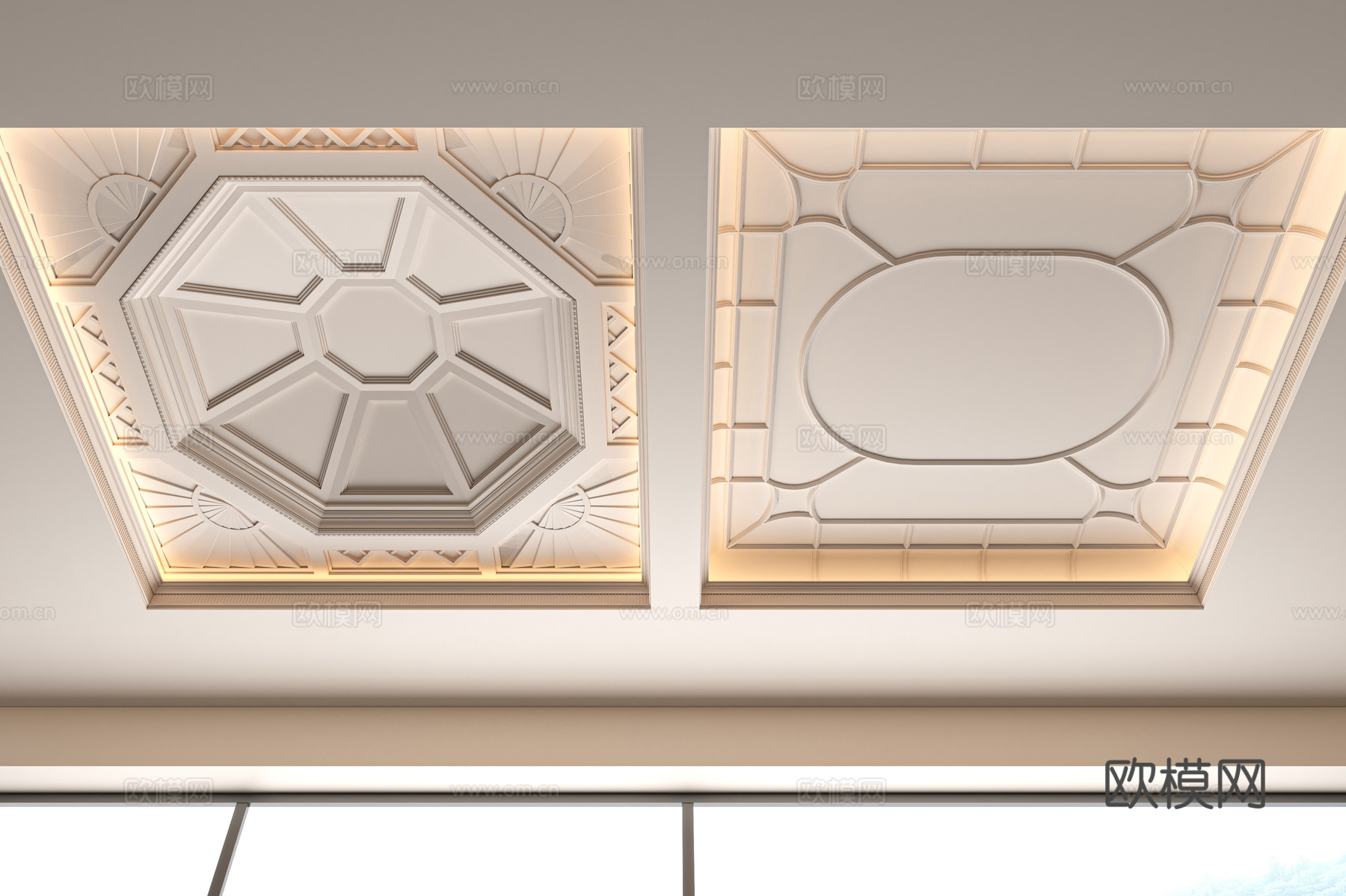 法式吊顶 天花吊顶 石膏吊顶3d模型