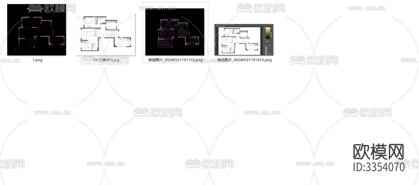 113㎡经典三改二平面优化案例源文件下载（渲染图4）