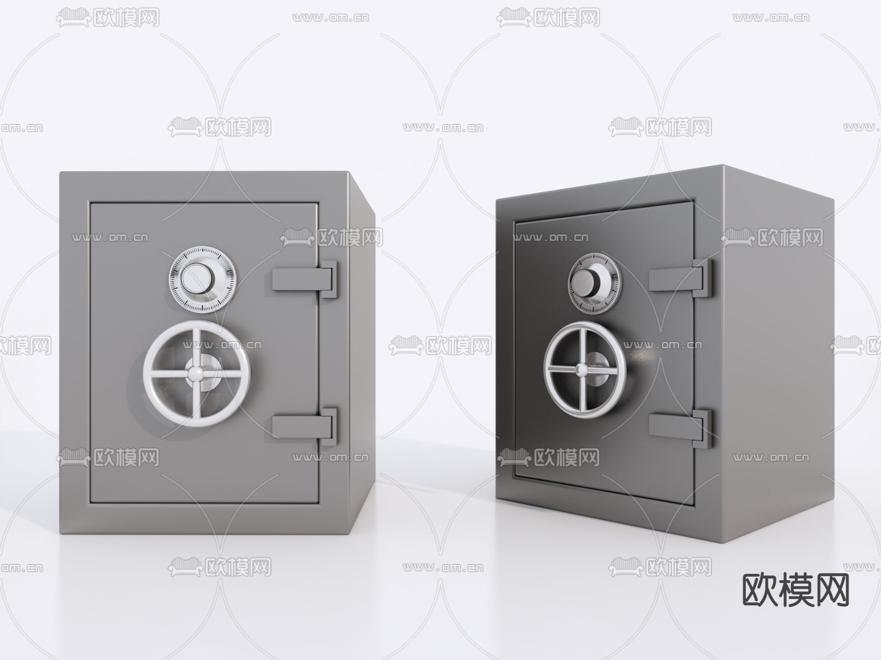 现代保险柜 密码柜 保险箱su模型