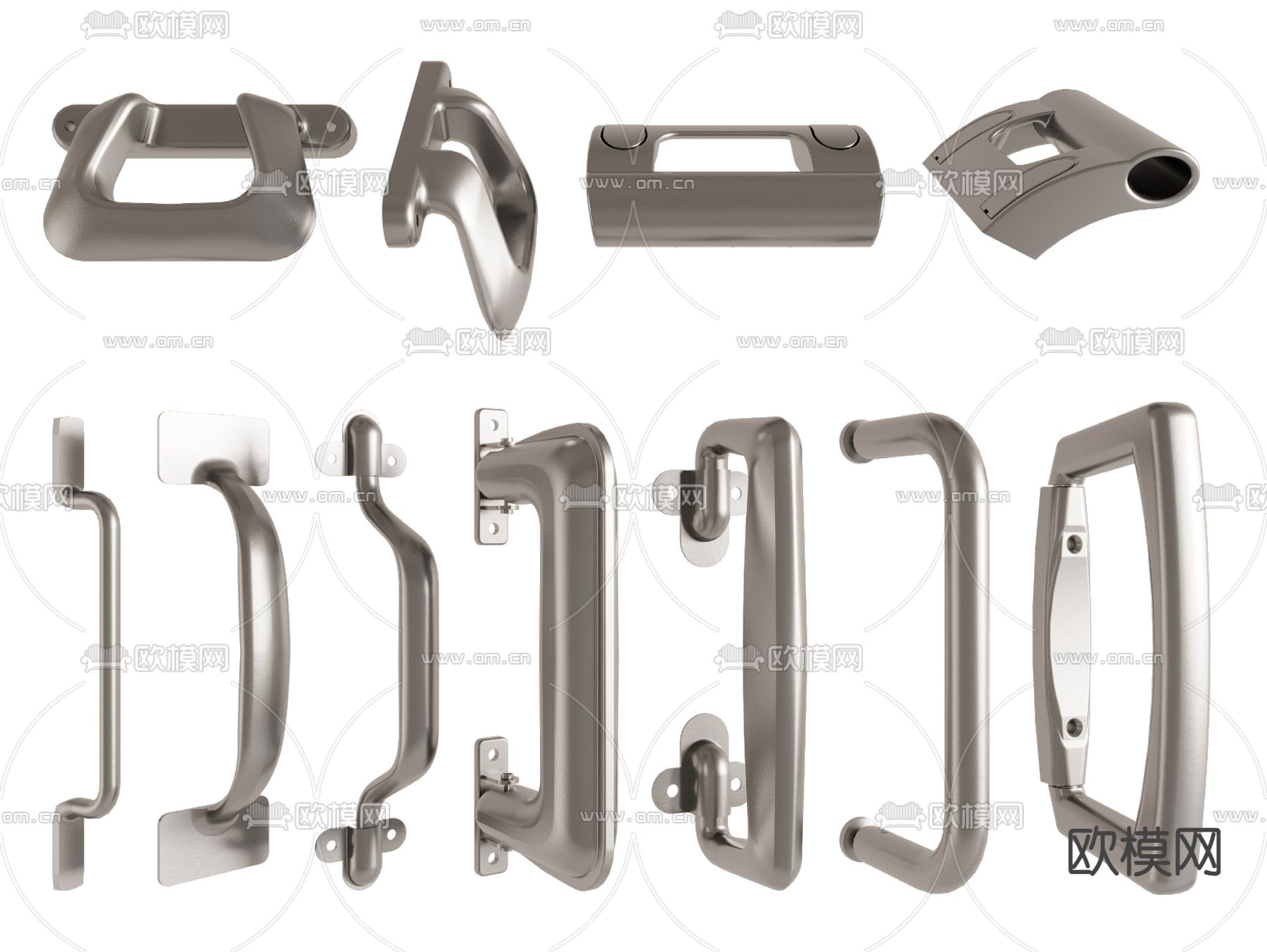门把手 柜门拉手su模型