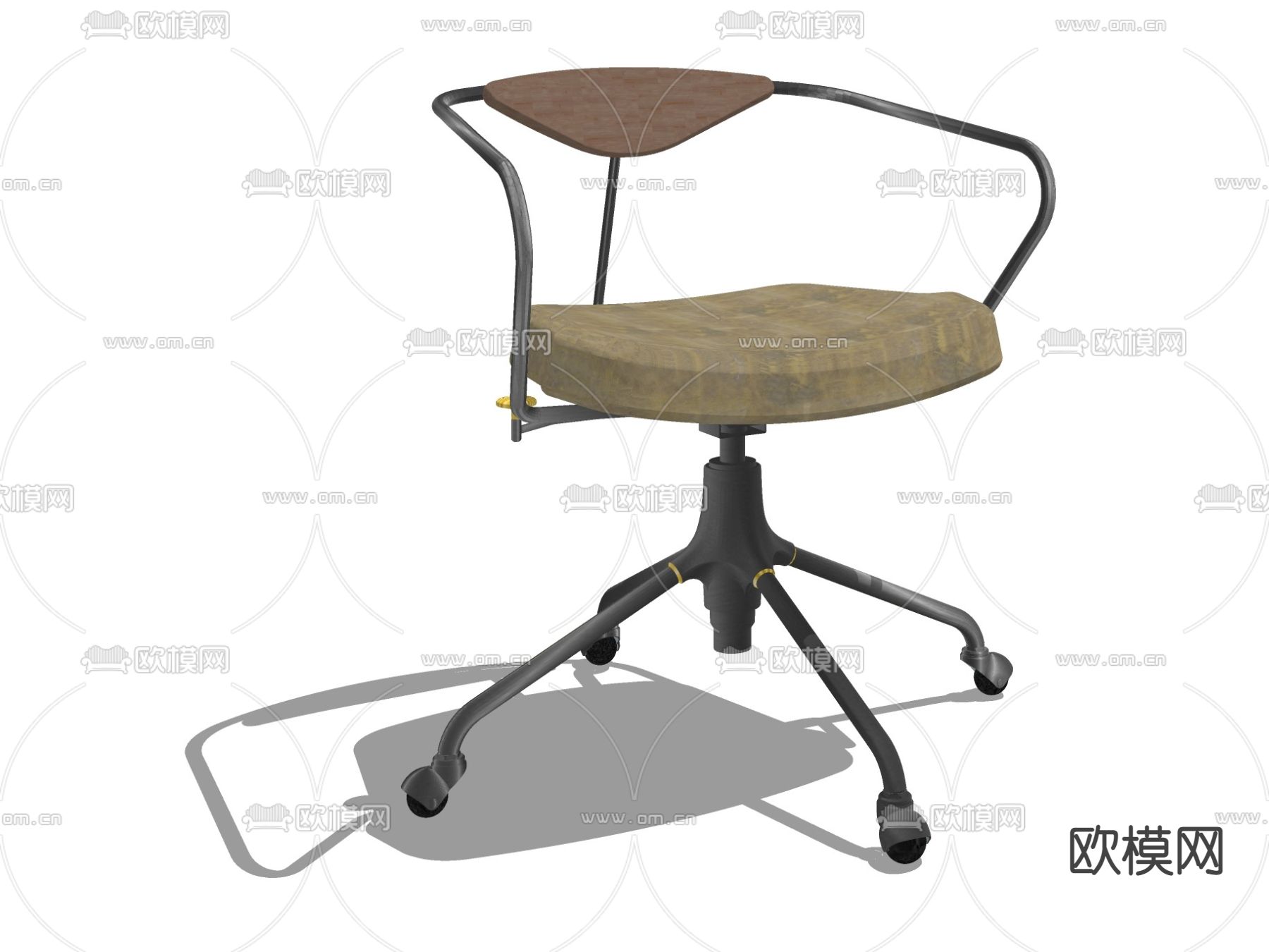 北欧办公椅su模型下载（渲染图2）