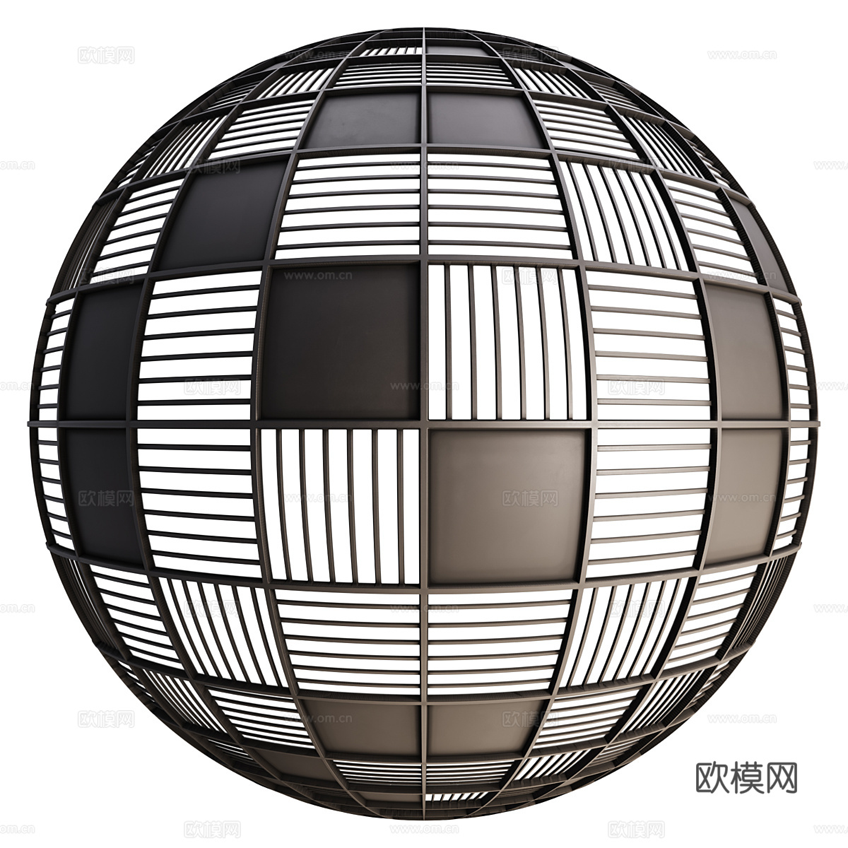 现代金属装饰板材质3d模型